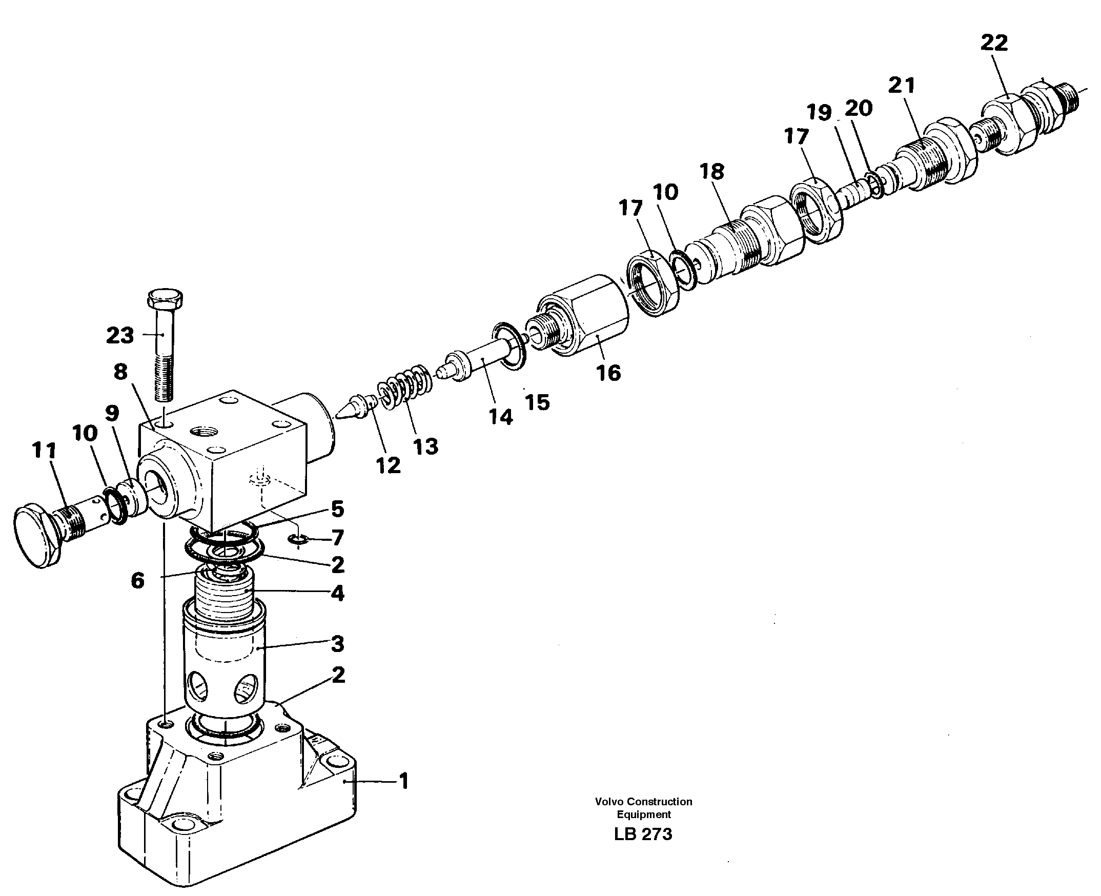 Схема запчастей Volvo EC450 - 37832 Pressure limiting valve, slewing EC450 SER NO 1782-1909