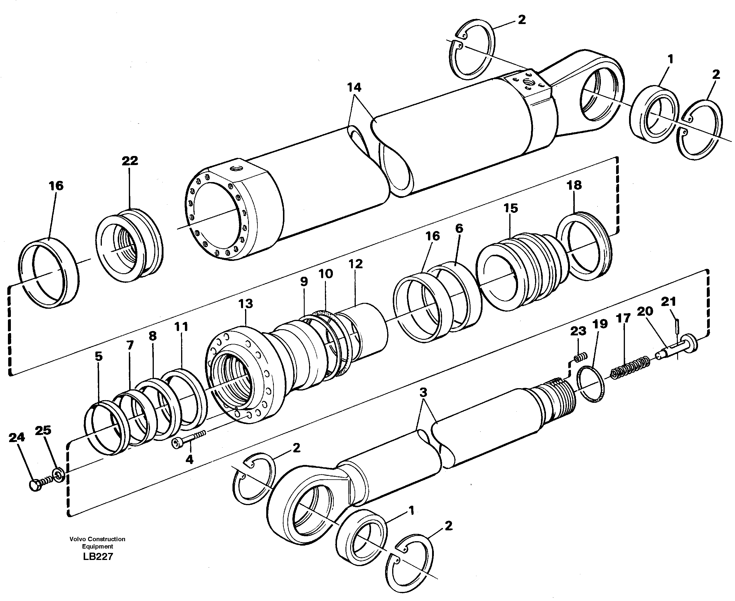 Схема запчастей Volvo EC450 - 42712 Dipper cylinder, backhoe equipment EC450 SER NO 1782-1909