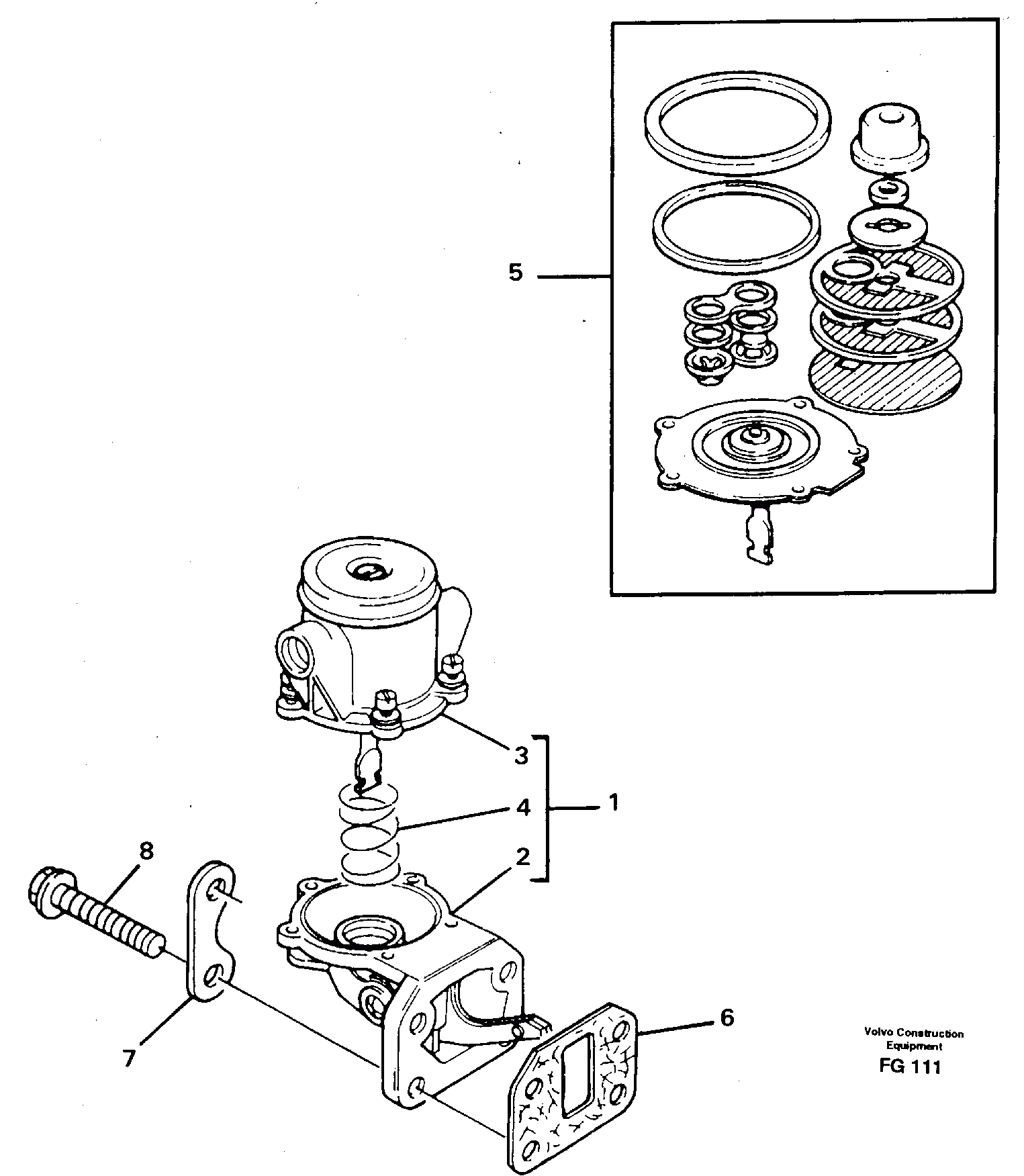 Схема запчастей Volvo EW130C - 30375 Fuel pump EW130C ?KERMAN ?KERMAN EW130C SER NO - 583