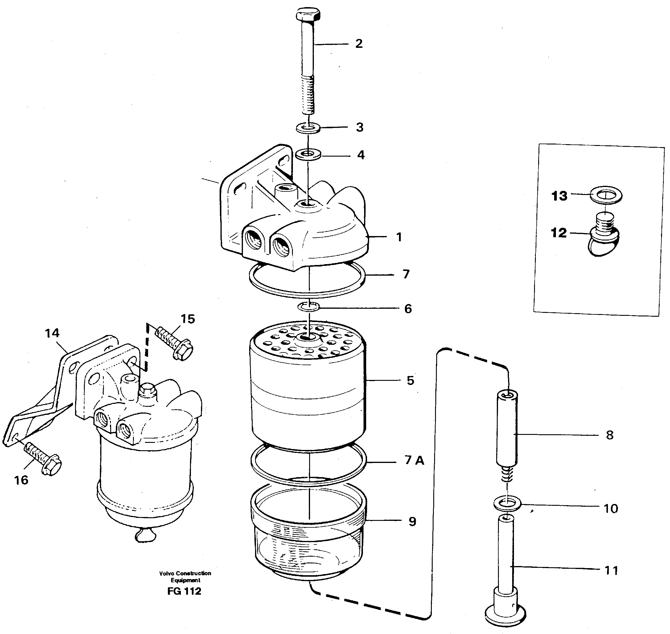 Схема запчастей Volvo EW130C - 4556 Фильтр топливный EW130C ?KERMAN ?KERMAN EW130C SER NO - 583