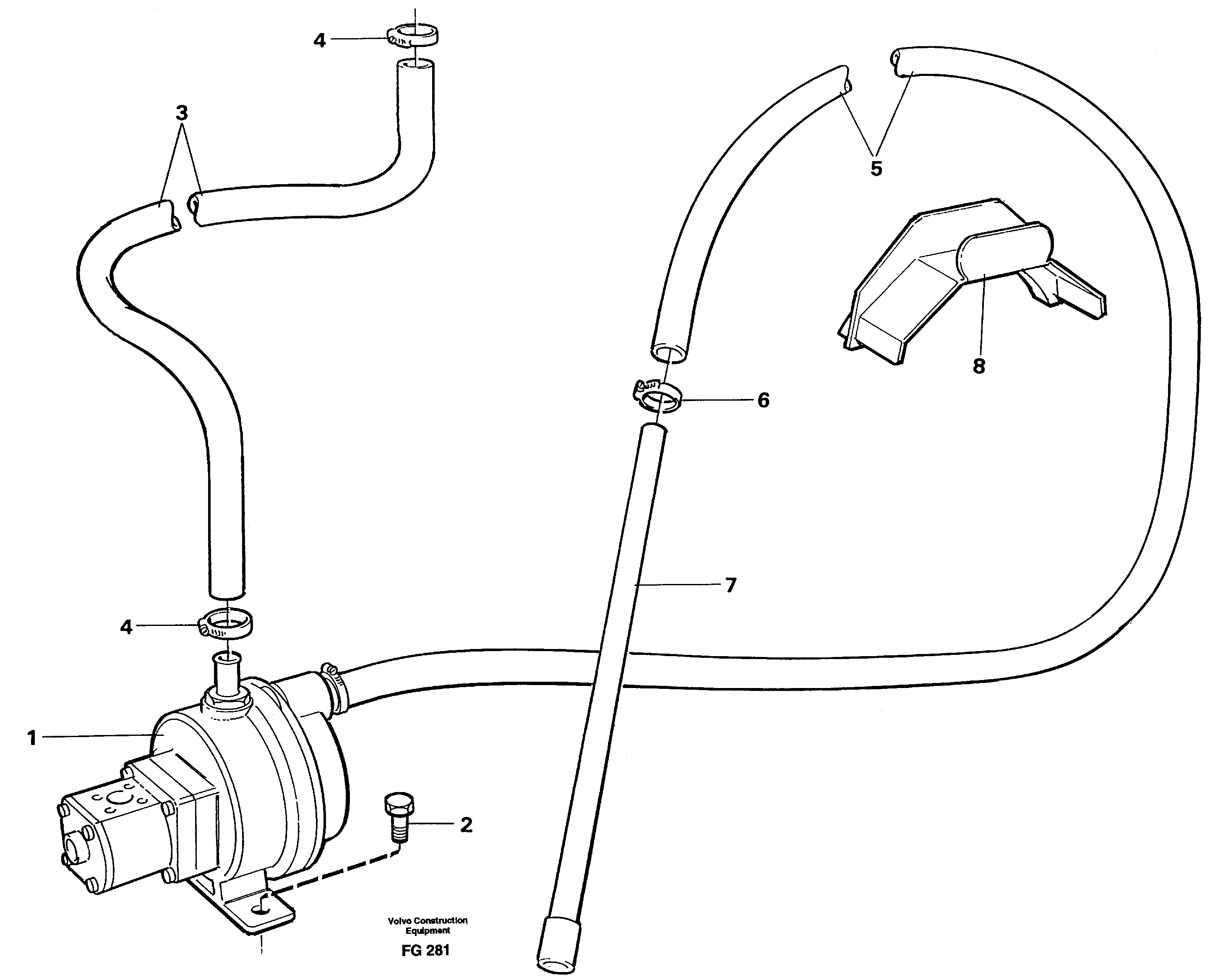 Схема запчастей Volvo EW130C - 76228 Fuelfilling pump with hoses EW130C ?KERMAN ?KERMAN EW130C SER NO - 583