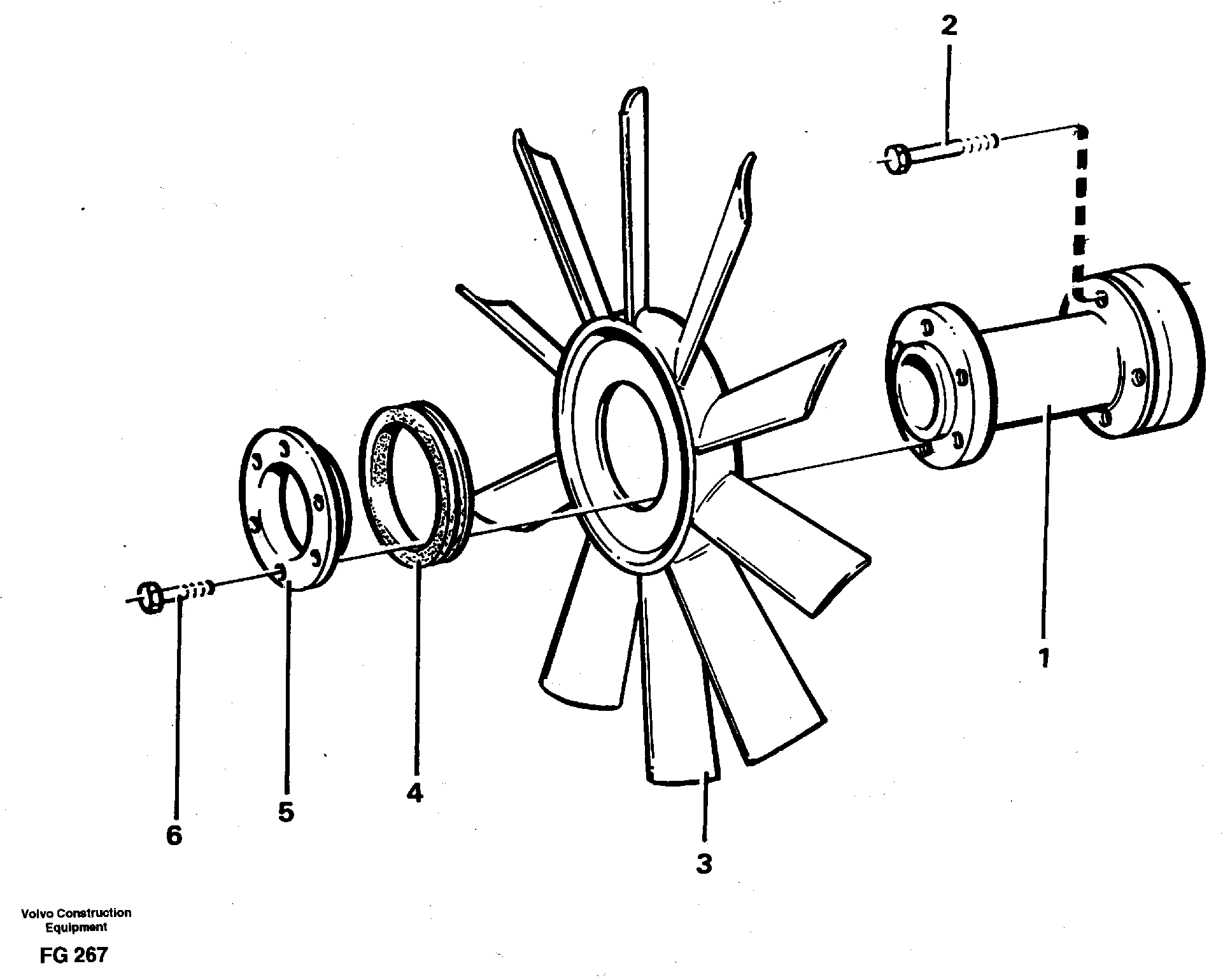 Схема запчастей Volvo EW130C - 27855 Fan EW130C ?KERMAN ?KERMAN EW130C SER NO - 583