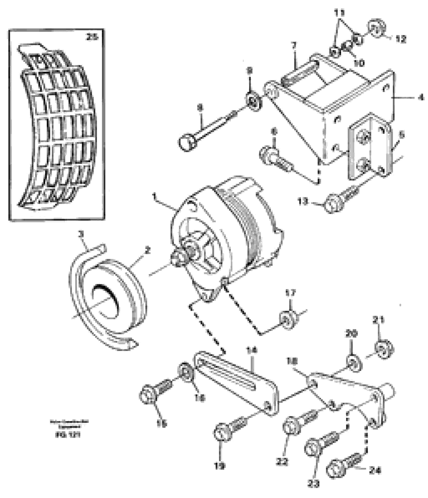 Схема запчастей Volvo EW130C - 104064 Alternator, assembly EW130C ?KERMAN ?KERMAN EW130C SER NO - 583