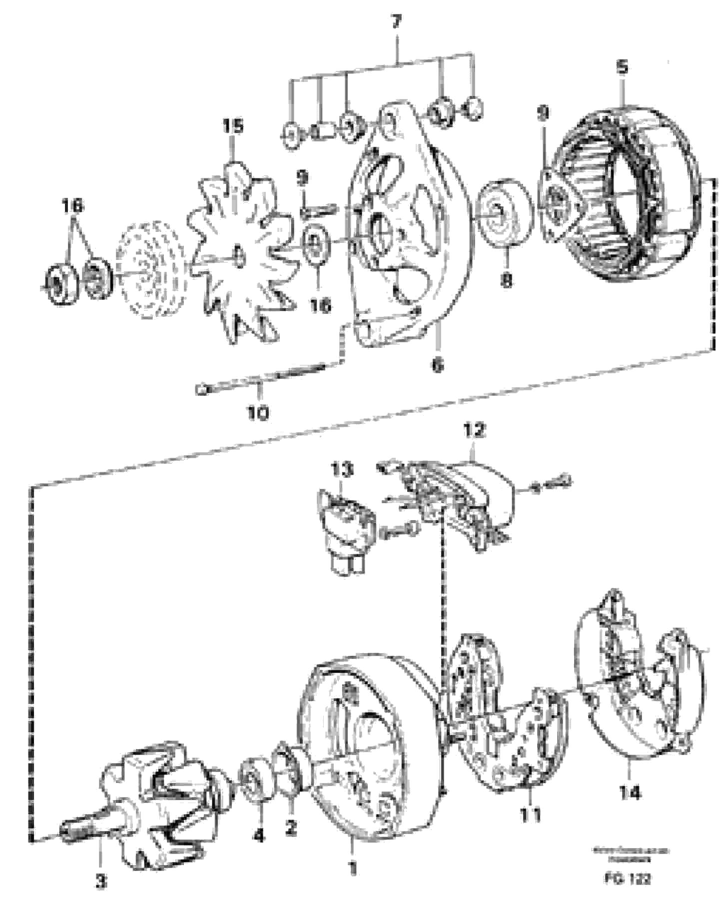 Схема запчастей Volvo EW130C - 31484 Alternator EW130C ?KERMAN ?KERMAN EW130C SER NO - 583