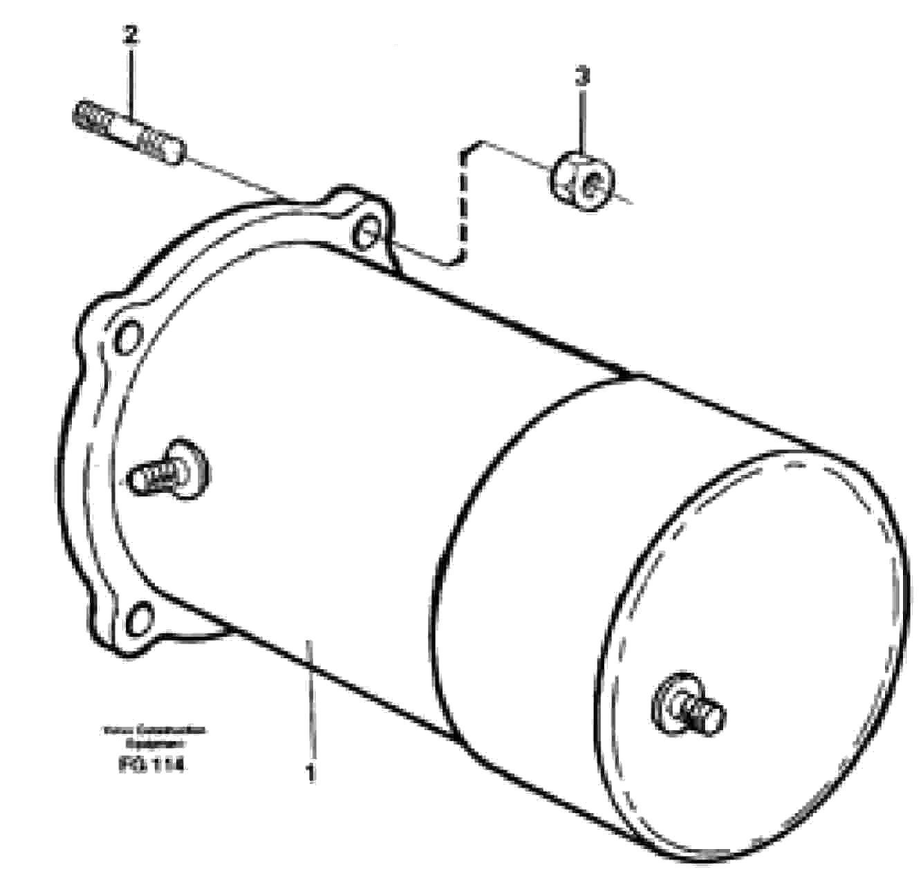 Схема запчастей Volvo EW130C - 32328 Starter motor, mounting EW130C ?KERMAN ?KERMAN EW130C SER NO - 583