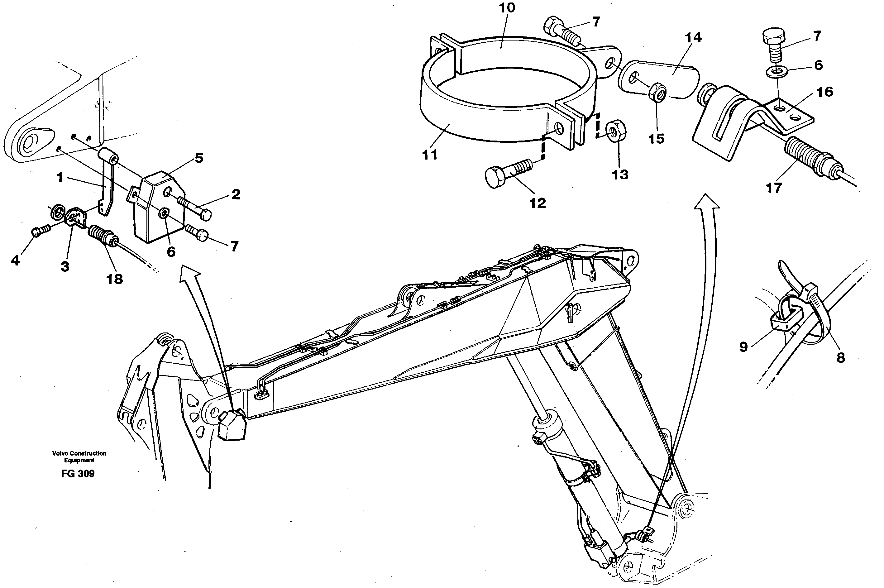 Схема запчастей Volvo EW130C - 4937 Electric insatallation onadjustable boom EW130C ?KERMAN ?KERMAN EW130C SER NO - 583