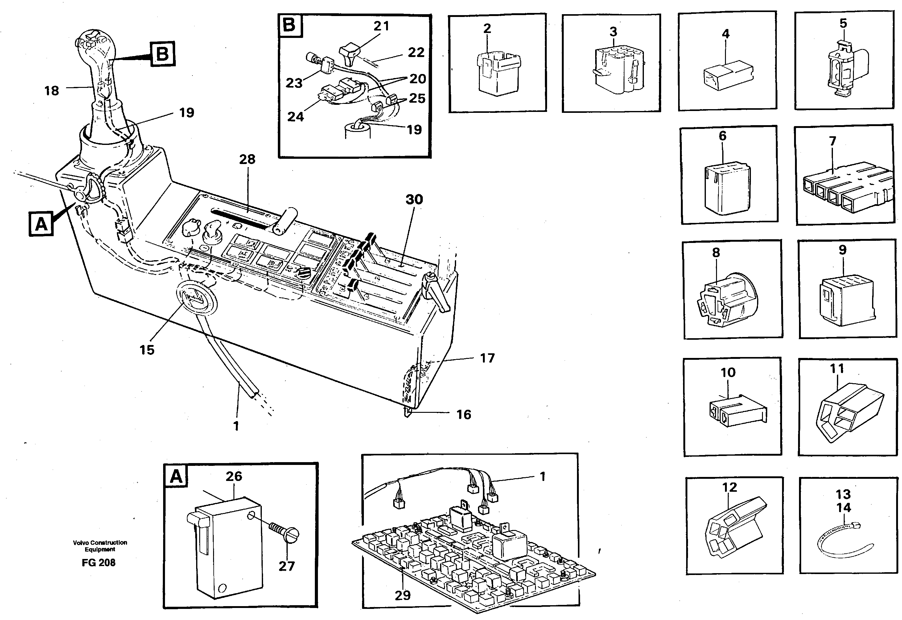 Схема запчастей Volvo EW130C - 50428 Cable harness, side panel, left EW130C ?KERMAN ?KERMAN EW130C SER NO - 583