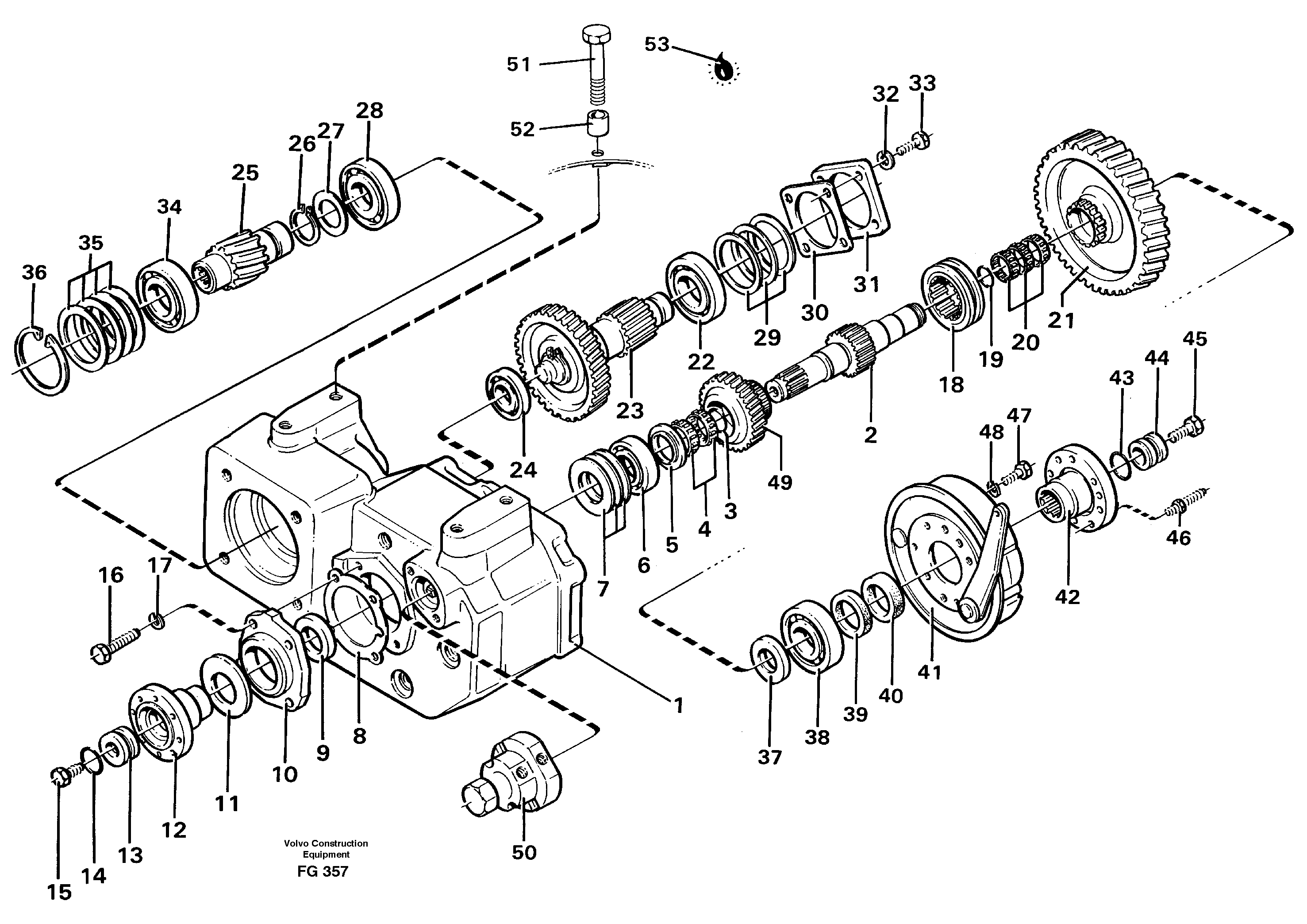 Схема запчастей Volvo EW130C - 4317 Gear box, drive gear and shafts EW130C ?KERMAN ?KERMAN EW130C SER NO - 583