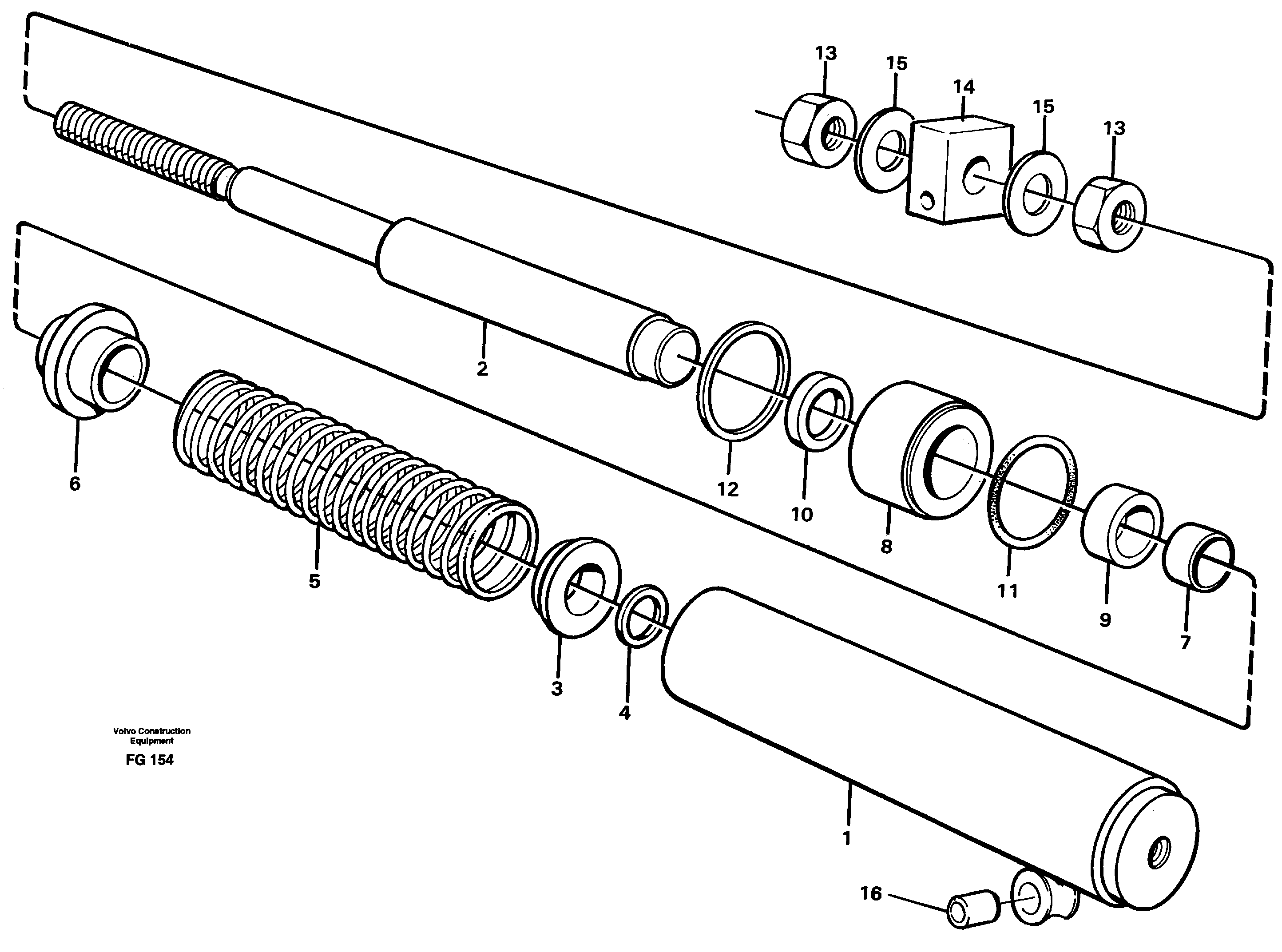 Схема запчастей Volvo EW130C - 4408 Spring cylinder EW130C ?KERMAN ?KERMAN EW130C SER NO - 583