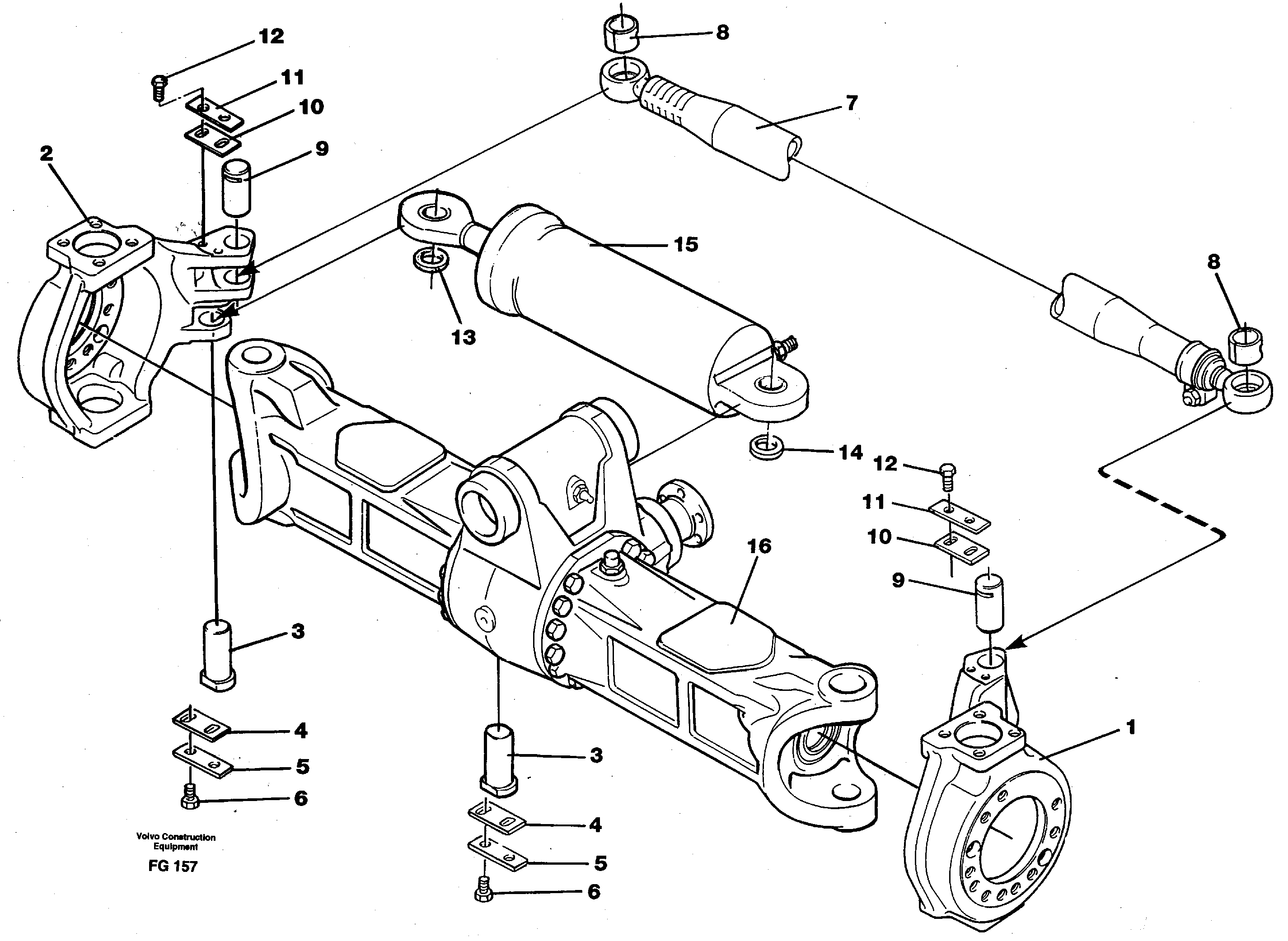 Схема запчастей Volvo EW130C - 41806 Knuckle ret and parallel stay EW130C ?KERMAN ?KERMAN EW130C SER NO - 583