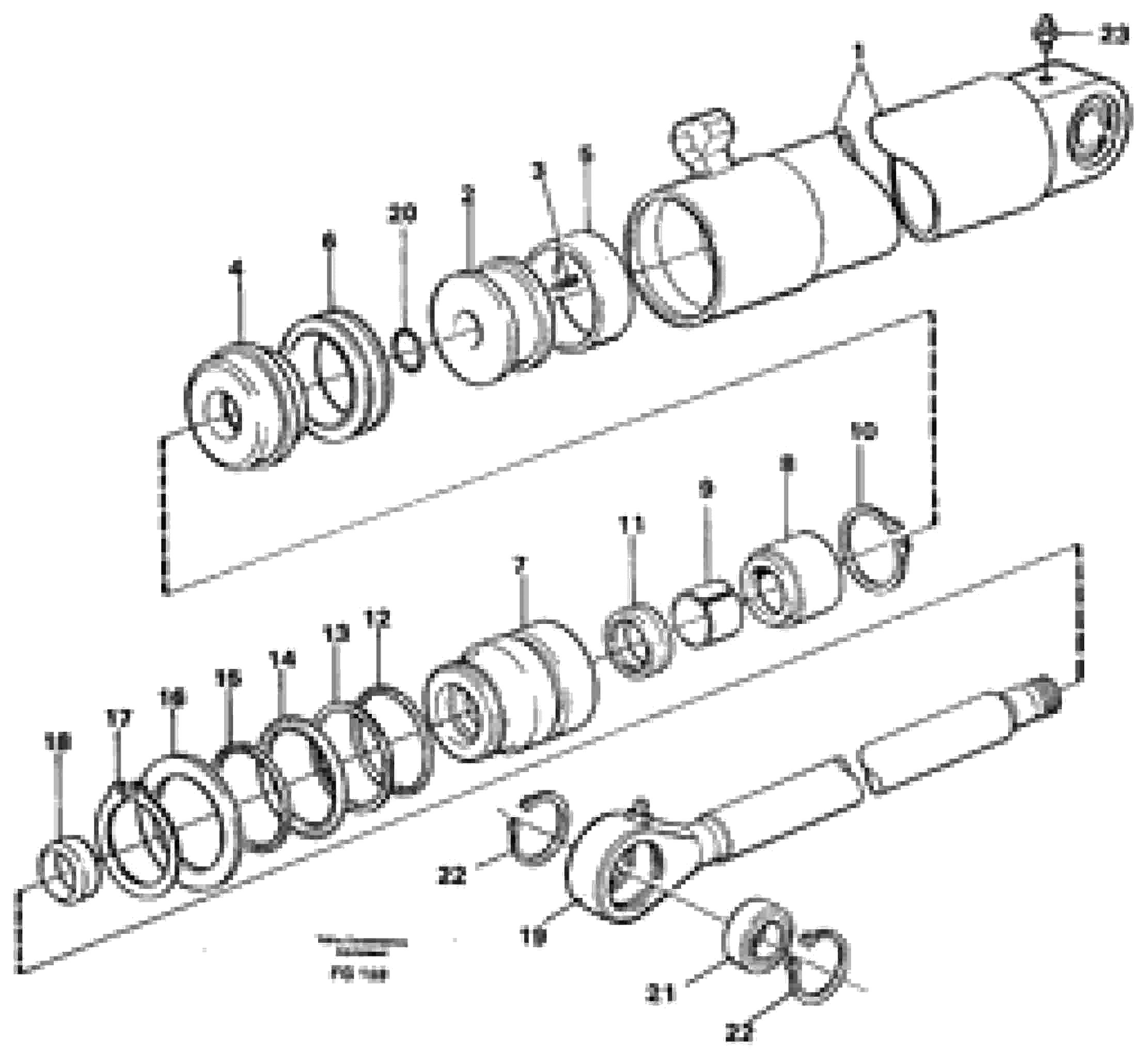 Схема запчастей Volvo EW130C - 4415 Hydraulic cylinder, steering EW130C ?KERMAN ?KERMAN EW130C SER NO - 583