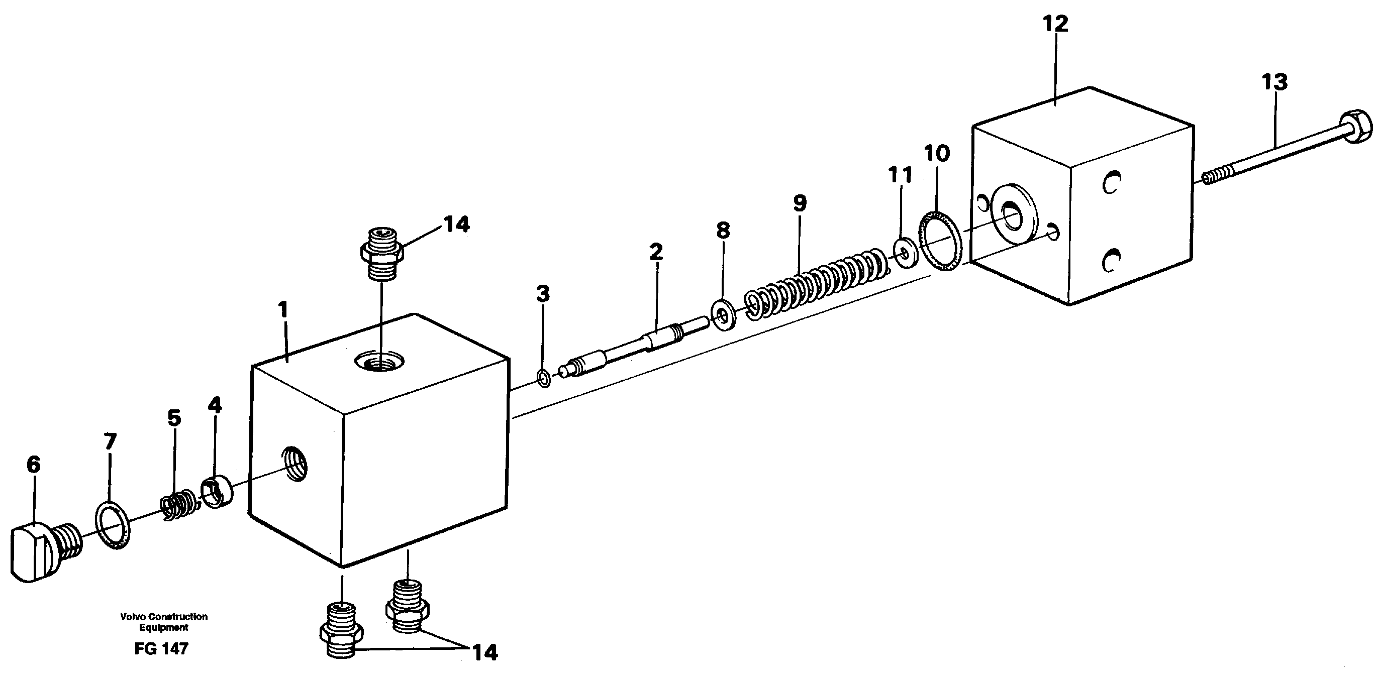 Схема запчастей Volvo EW130C - 4424 Pressure reducing valve, oscillating system EW130C ?KERMAN ?KERMAN EW130C SER NO - 583