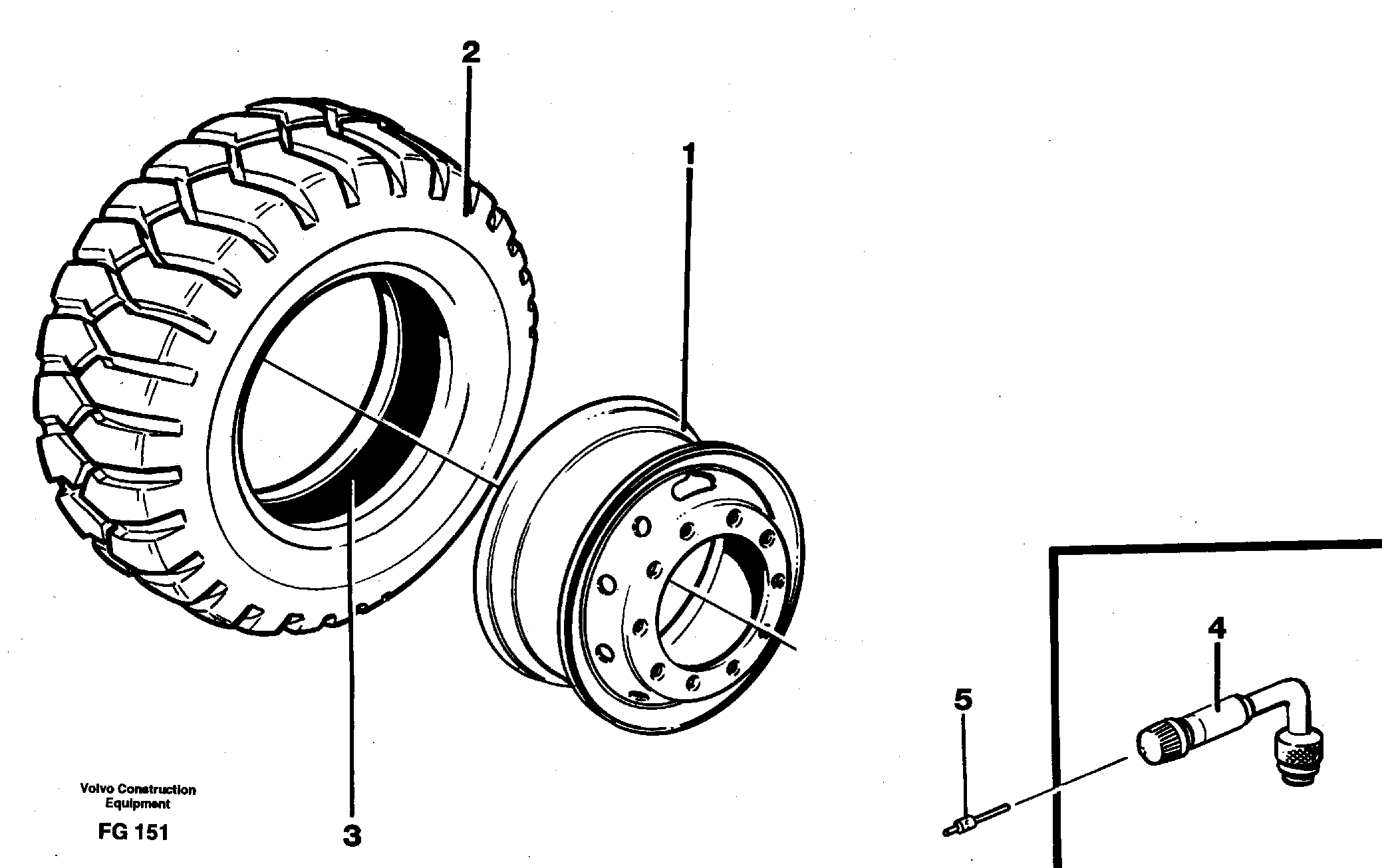 Схема запчастей Volvo EW130C - 43755 Wheels, wide - base EW130C ?KERMAN ?KERMAN EW130C SER NO - 583