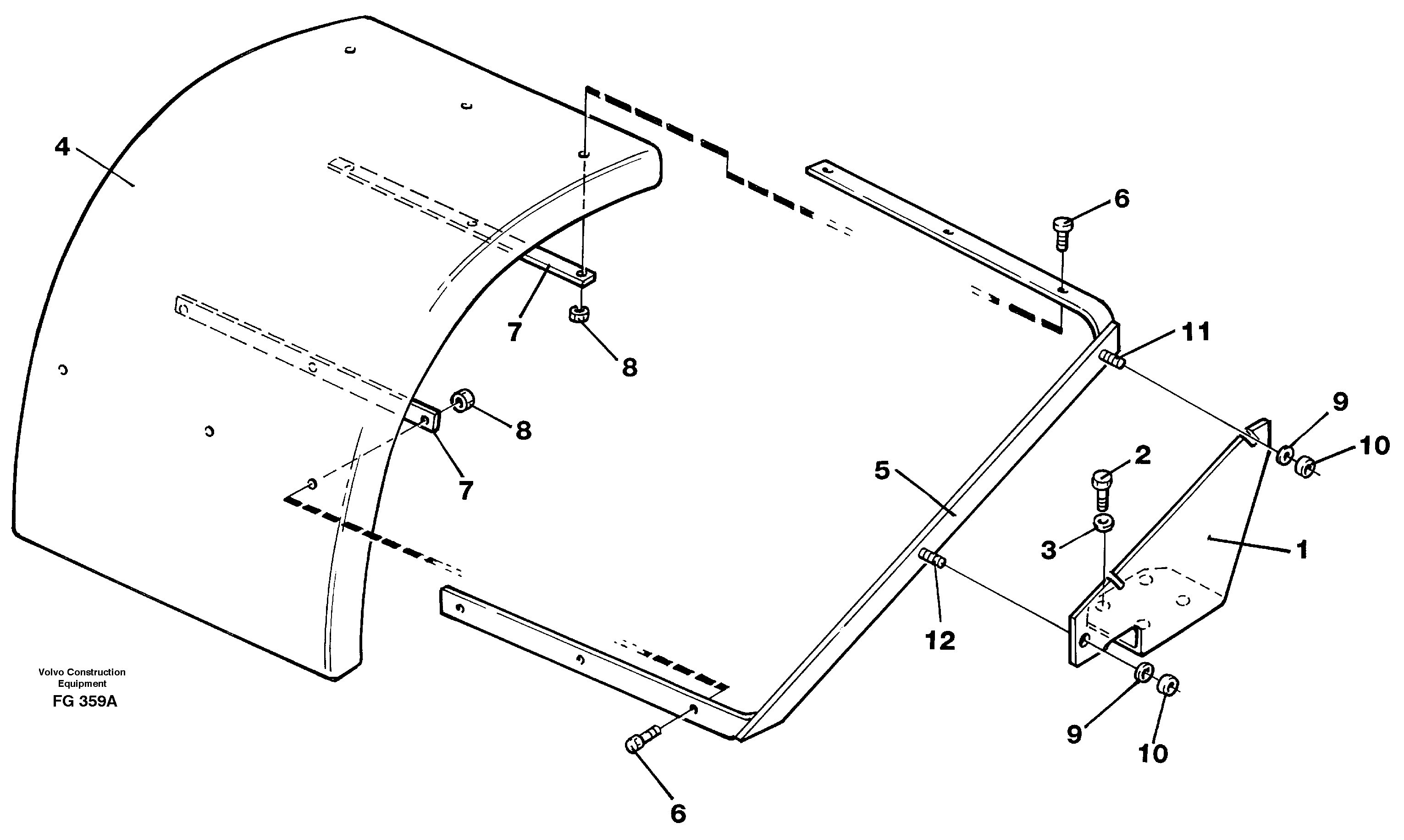 Схема запчастей Volvo EW130C - 33338 Mud guards EW130C ?KERMAN ?KERMAN EW130C SER NO - 583