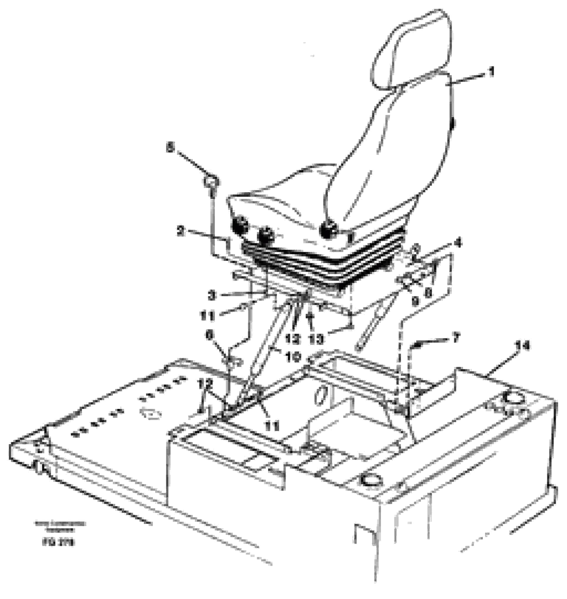 Схема запчастей Volvo EW130C - 5652 Operator seat with fitting parts EW130C ?KERMAN ?KERMAN EW130C SER NO - 583