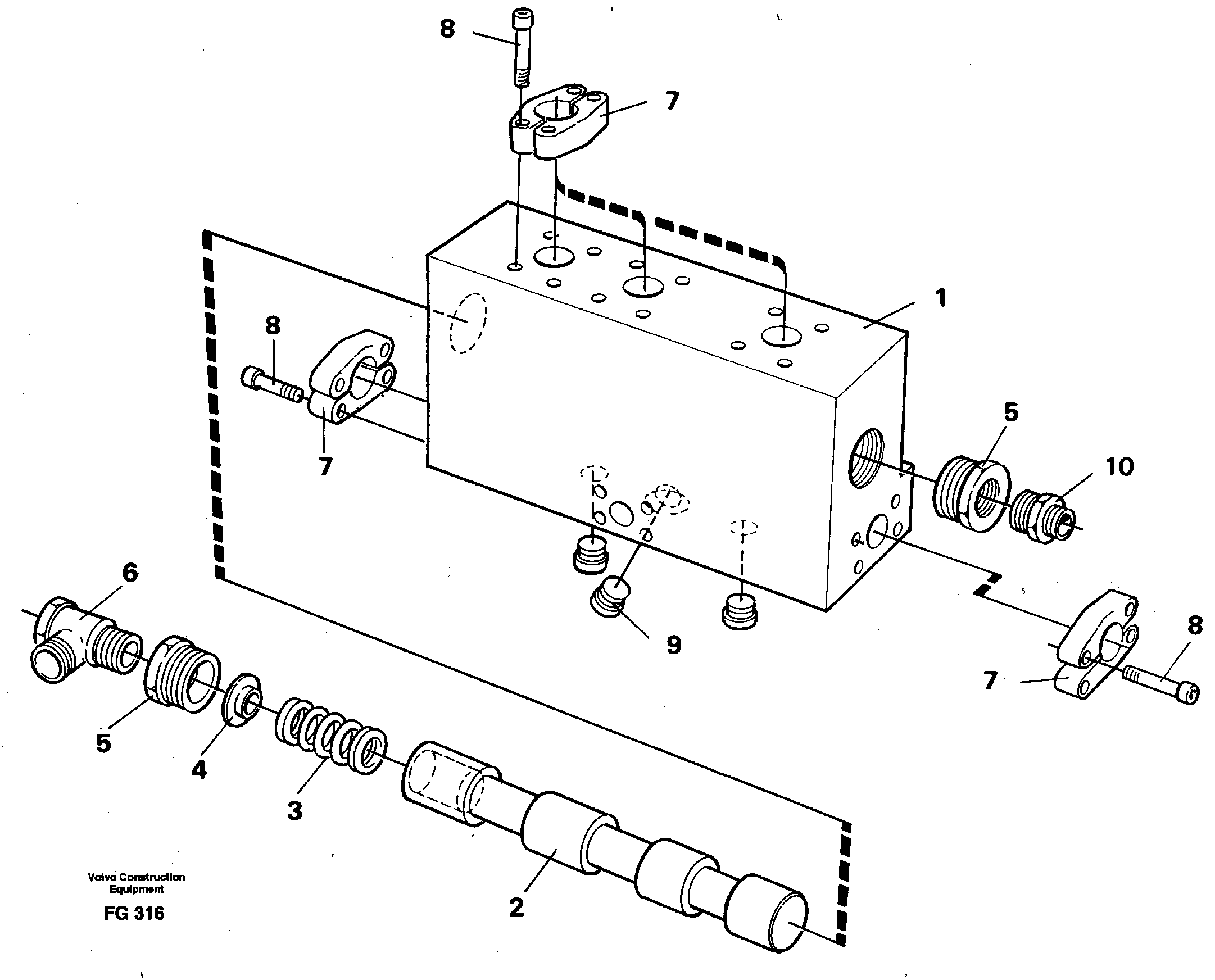 Схема запчастей Volvo EW130C - 6102 Operating valve EW130C ?KERMAN ?KERMAN EW130C SER NO - 583