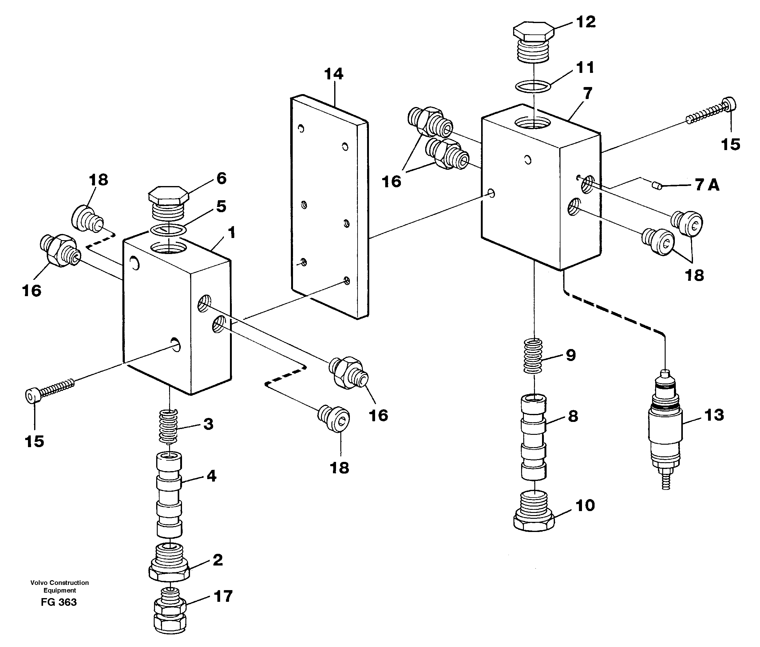 Схема запчастей Volvo EW130C - 7842 Relay valves EW130C ?KERMAN ?KERMAN EW130C SER NO - 583