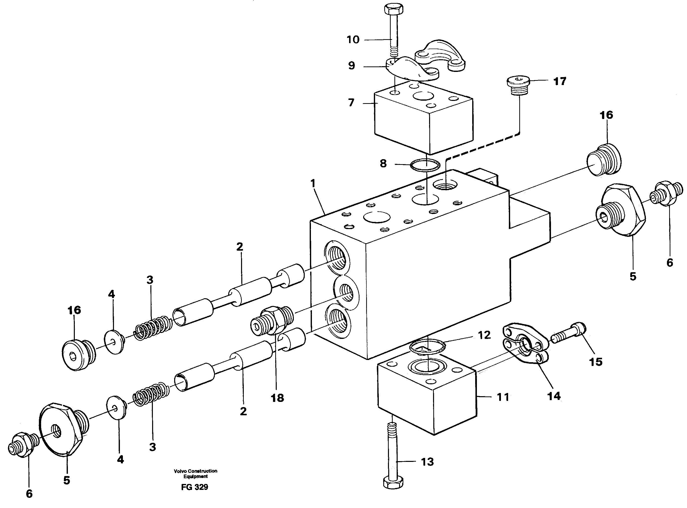 Схема запчастей Volvo EW130C - 7844 Operating valve EW130C ?KERMAN ?KERMAN EW130C SER NO - 583