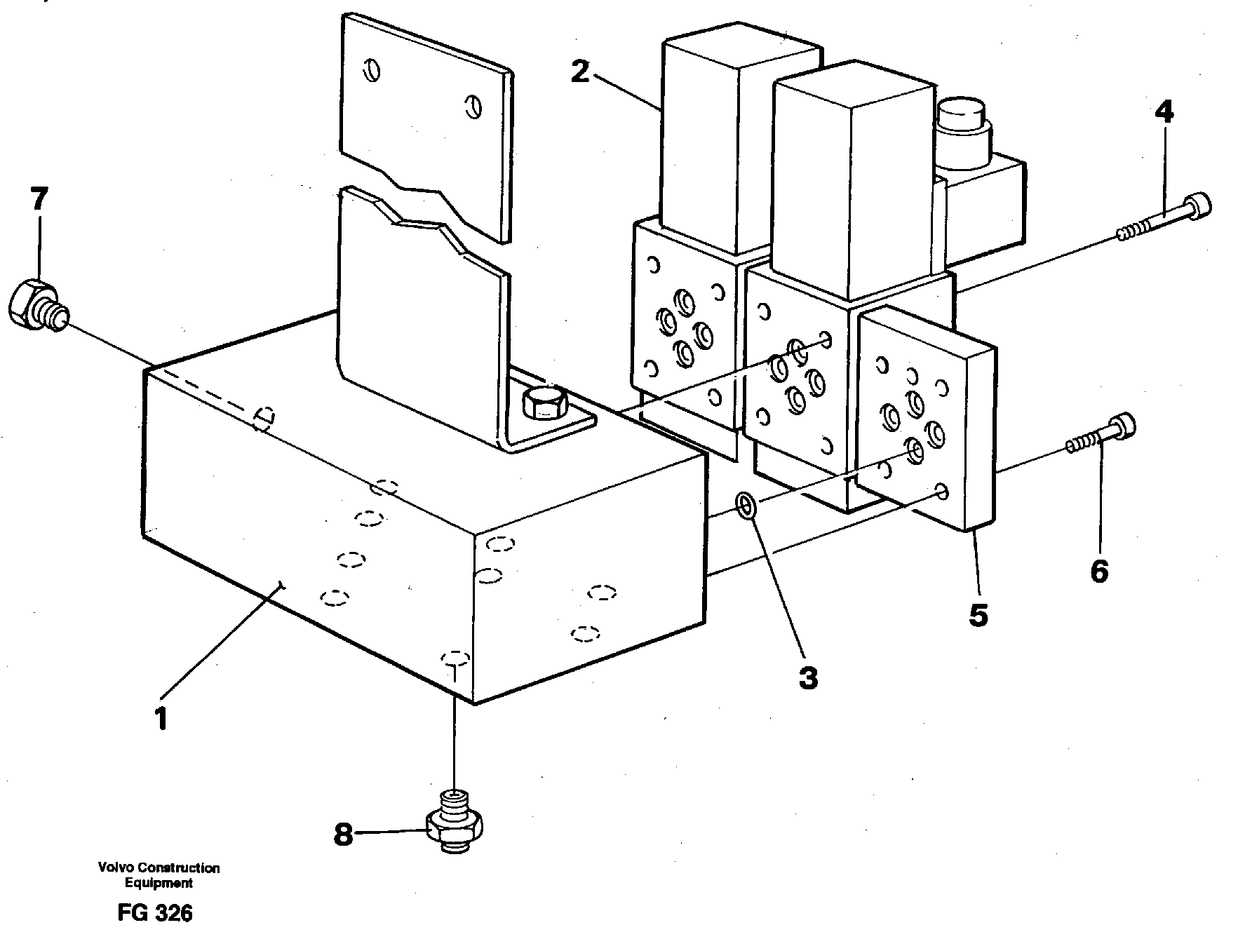 Схема запчастей Volvo EW130C - 7845 Solenoid valves EW130C ?KERMAN ?KERMAN EW130C SER NO - 583