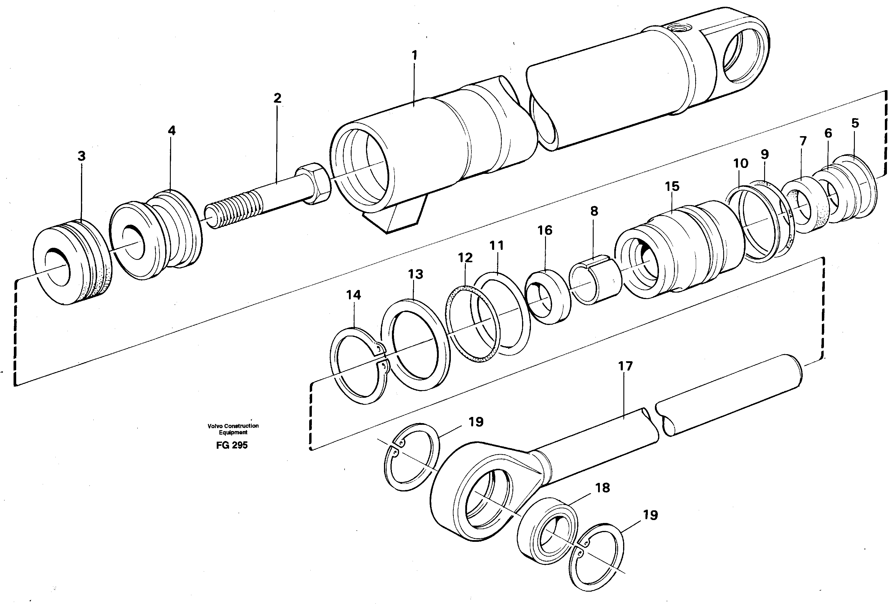 Схема запчастей Volvo EW130C - 101025 Hydraulic cylinder, slope bucket EW130C ?KERMAN ?KERMAN EW130C SER NO - 583