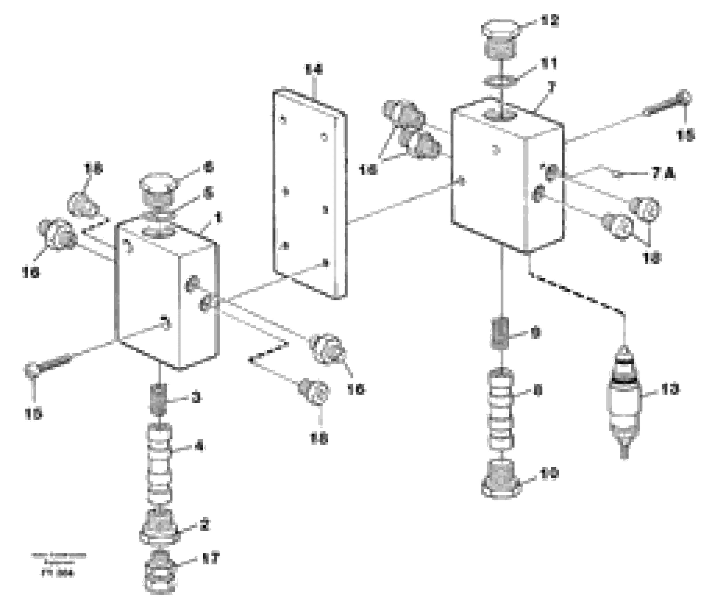 Схема запчастей Volvo EW130C - 46888 Relay valves EW130C SER NO 584-