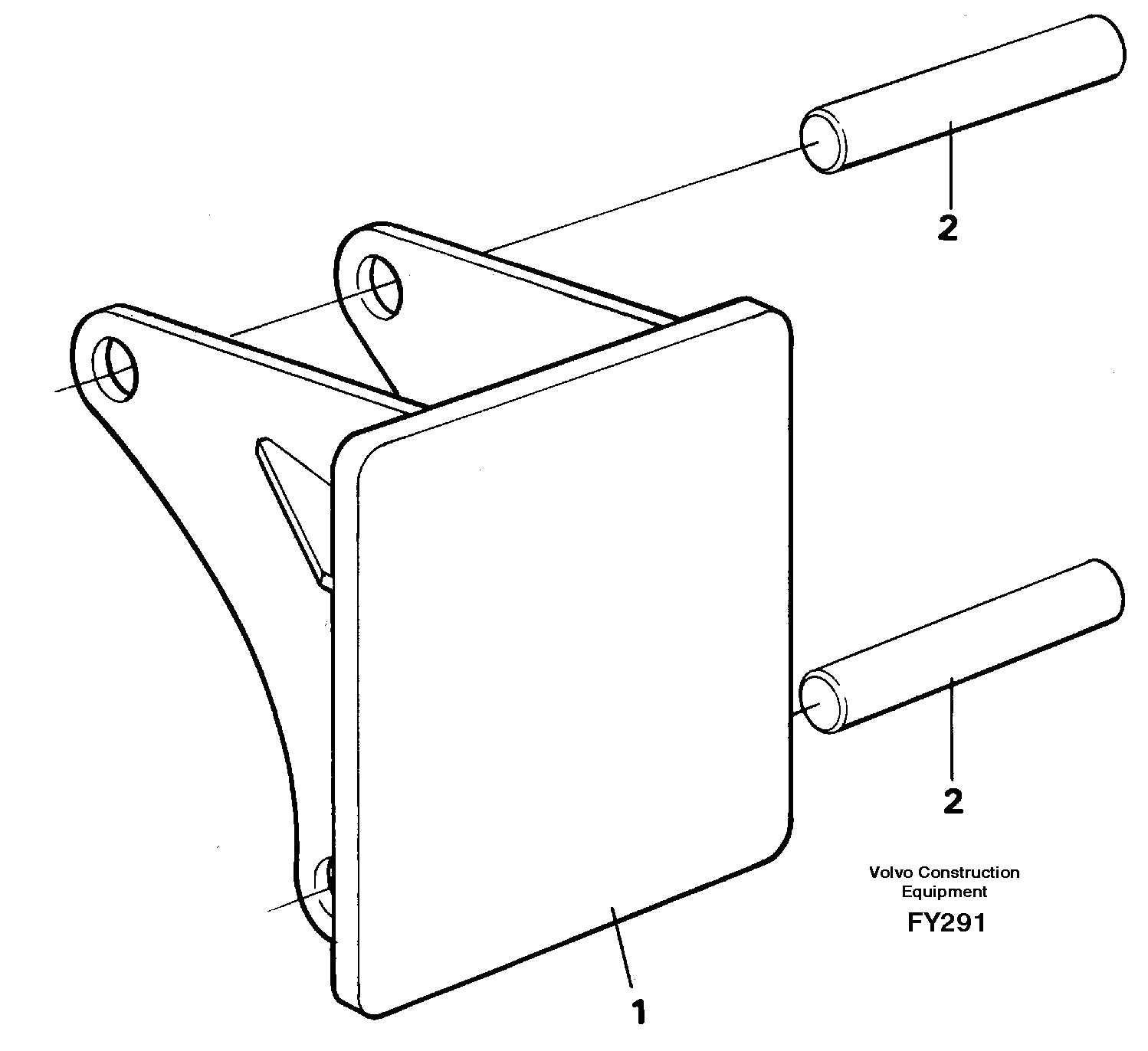 Схема запчастей Volvo EW130C - 31533 Hammer plate EW130C SER NO 584-