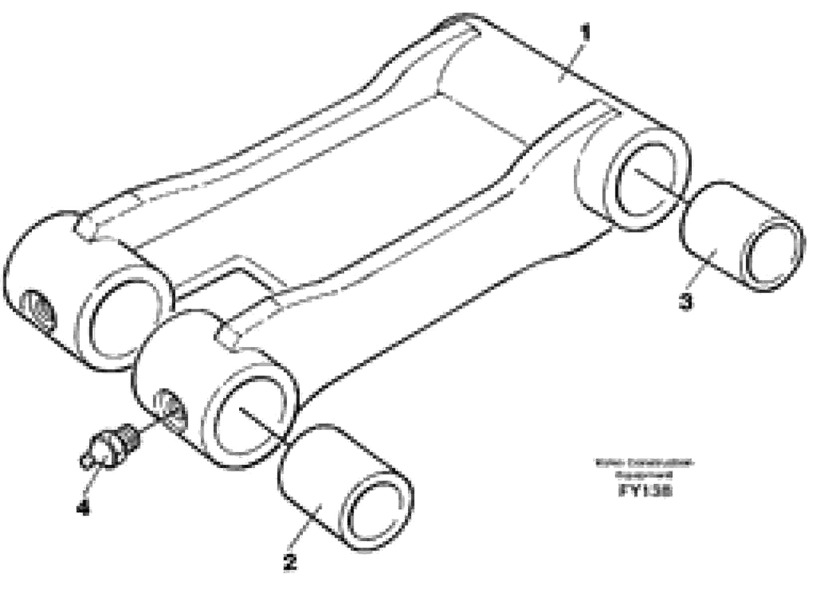 Схема запчастей Volvo EW130C - 31723 Bucket link EW130C SER NO 584-