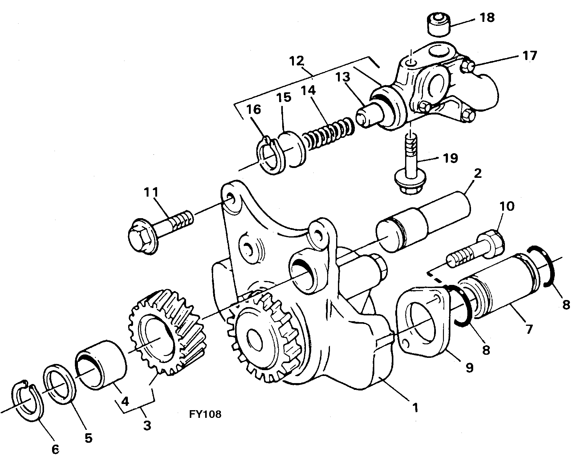 Схема запчастей Volvo EW130C - 27322 Насос масляный EW130C SER NO 584-