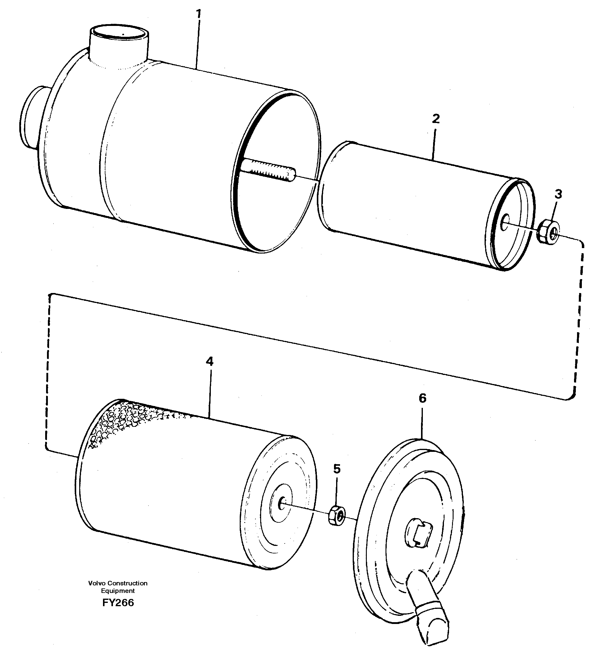 Схема запчастей Volvo EW130C - 27328 Фильтр воздушный EW130C SER NO 584-