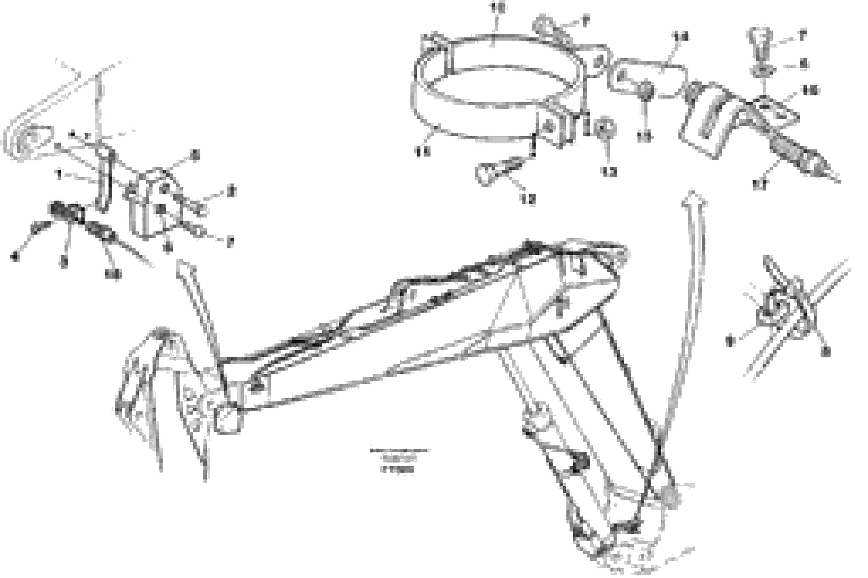 Схема запчастей Volvo EW130C - 15503 Electric insatallation onadjustable boom EW130C SER NO 584-