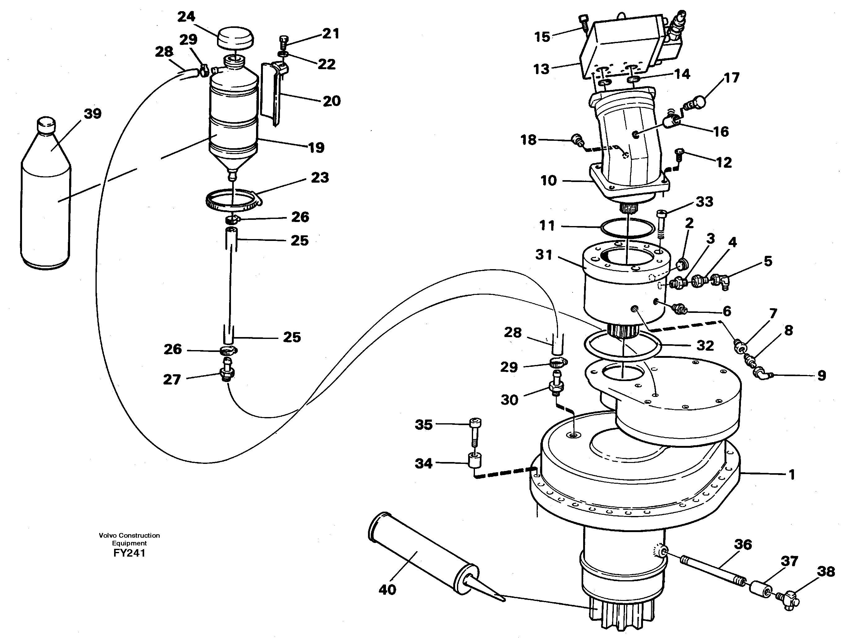 Схема запчастей Volvo EW130C - 67880 Slewing gear box with fitting parts EW130C SER NO 584-