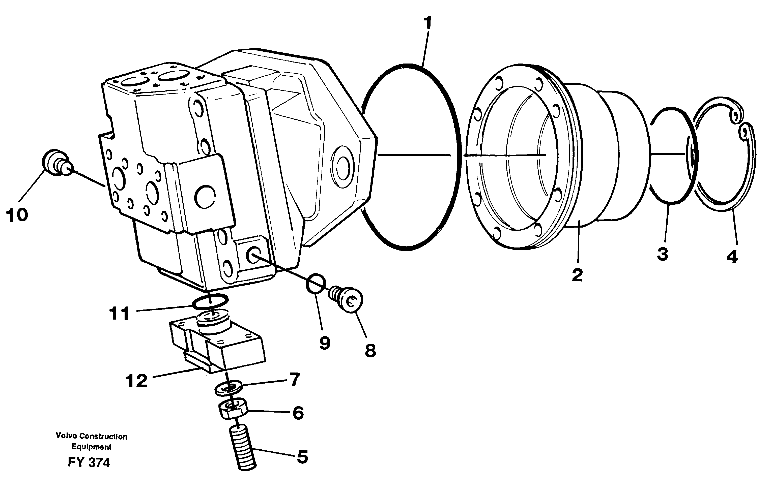 Схема запчастей Volvo EW130C - 26226 Hydraulic motor, travel EW130C SER NO 584-