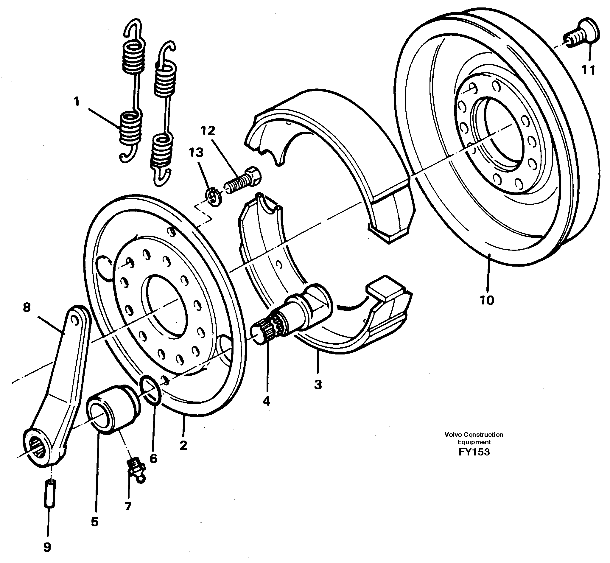 Схема запчастей Volvo EW130C - 93502 Universaljoint brake EW130C SER NO 584-