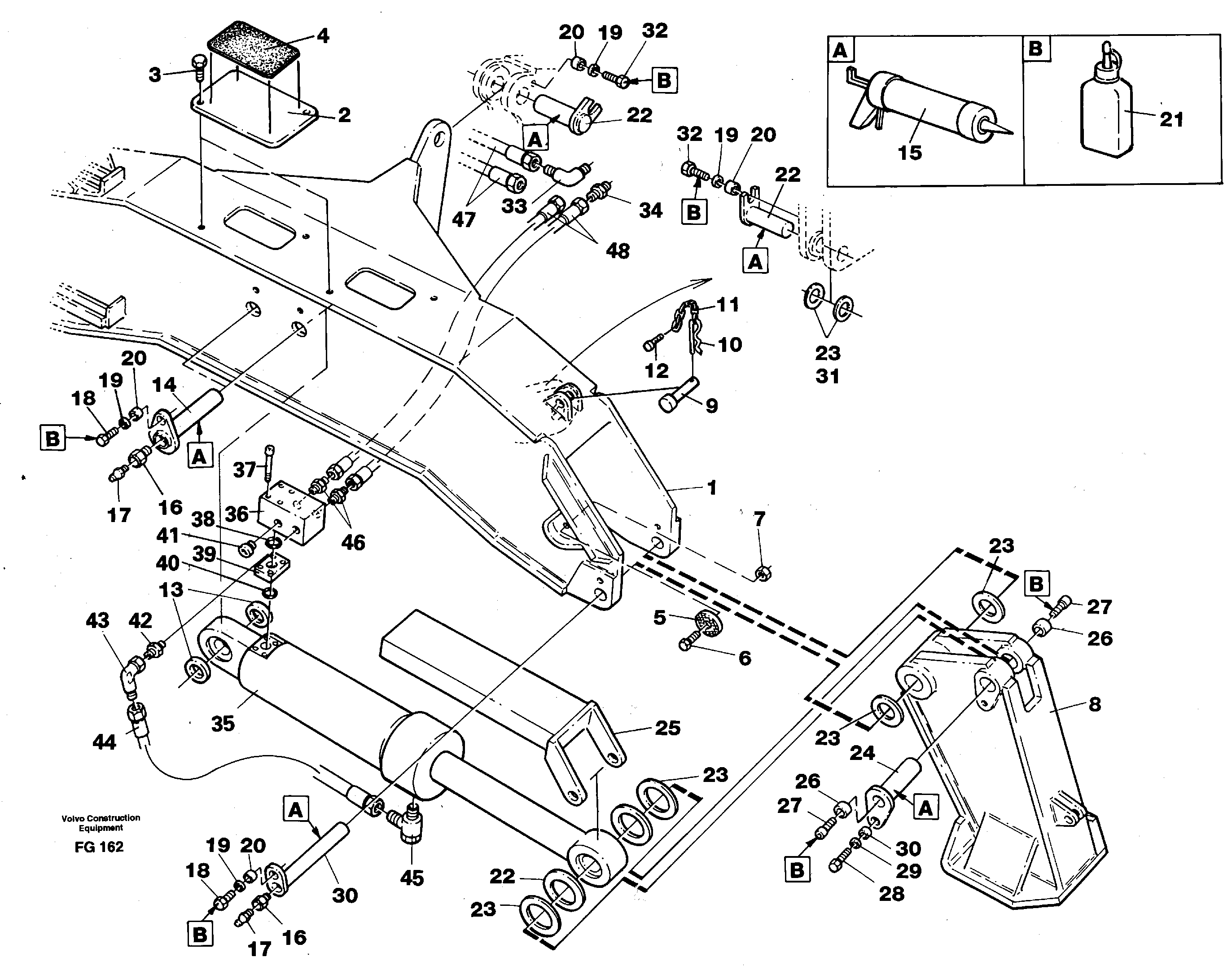 Схема запчастей Volvo EW130C - 7686 Outriggers, fixed plates EW130C ?KERMAN ?KERMAN EW130C SER NO - 583