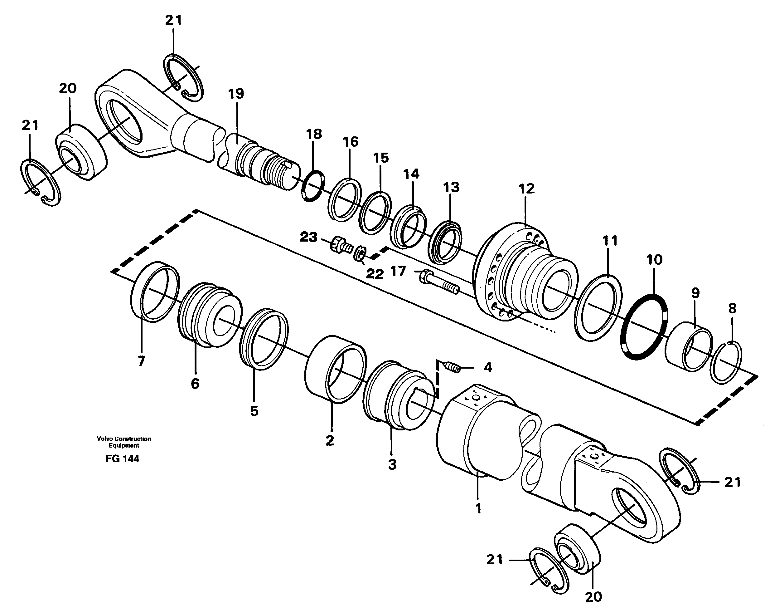 Схема запчастей Volvo EW130C - 4965 Knuckle cylinder EW130C ?KERMAN ?KERMAN EW130C SER NO - 583