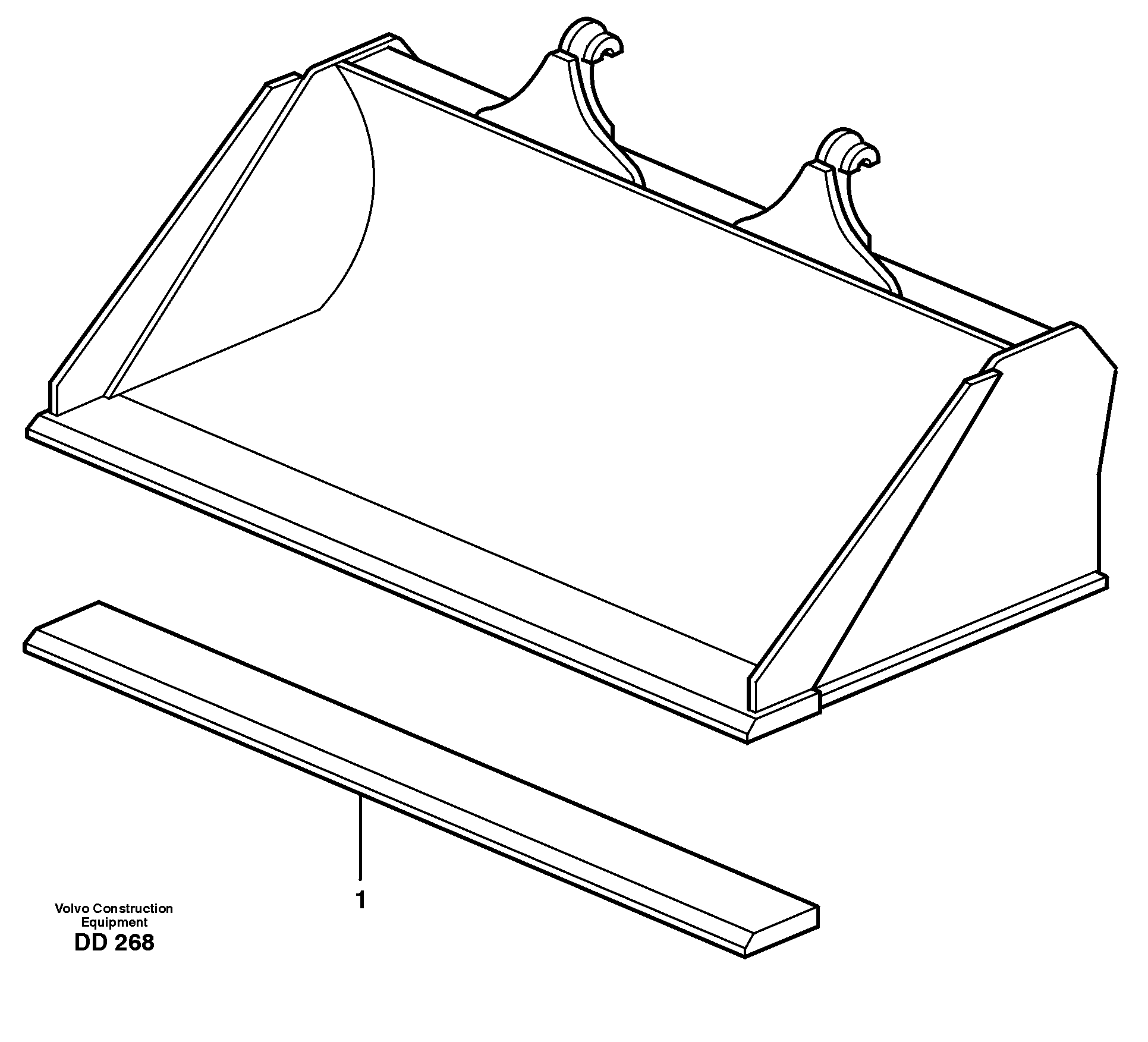 Схема запчастей Volvo EW150C - 79749 Planing bucket ATTACHMENTS ATTACHMENTS BUCKETS