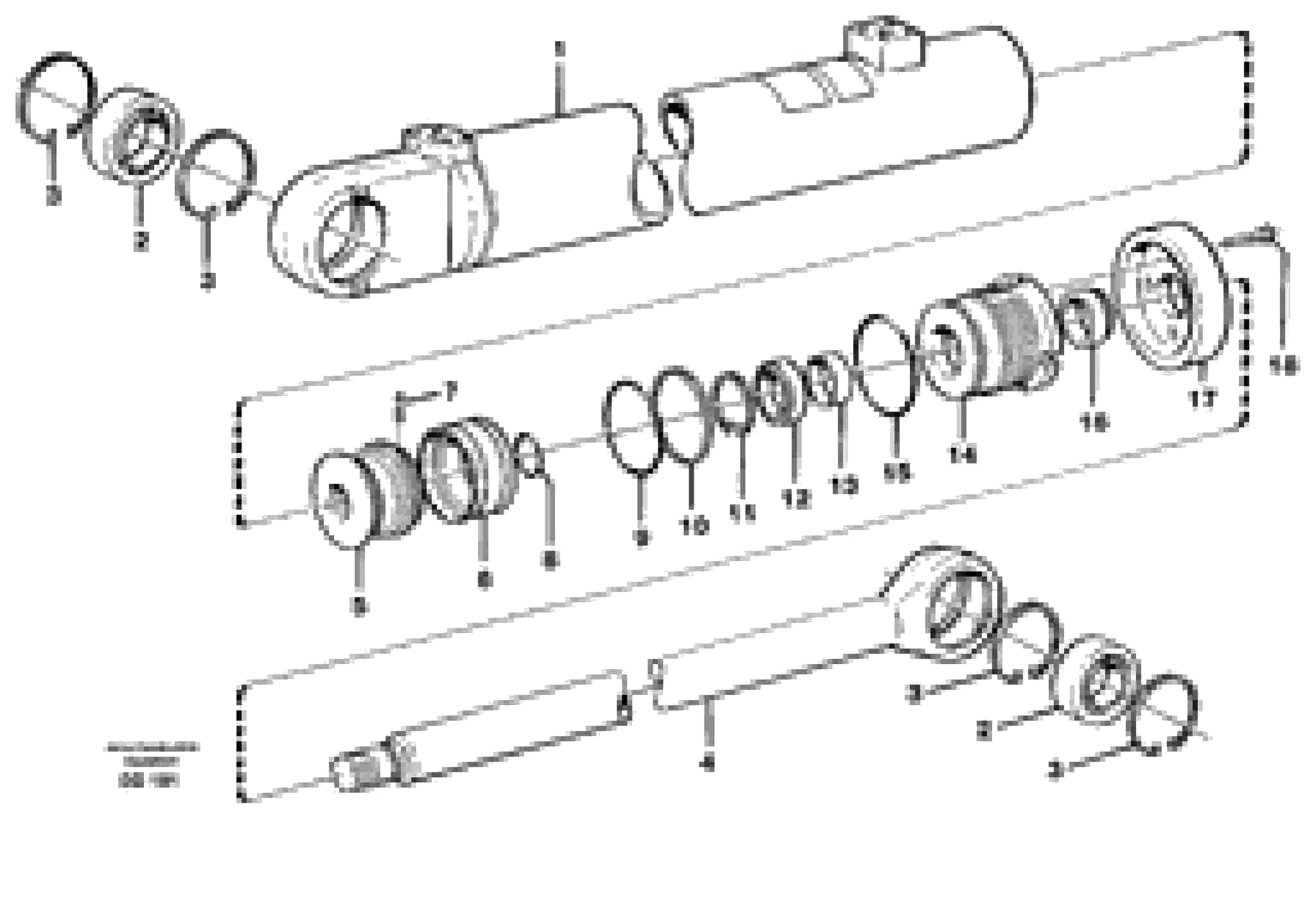 Схема запчастей Volvo EW150C - 39768 Гидроцилиндр ATTACHMENTS ATTACHMENTS BUCKETS