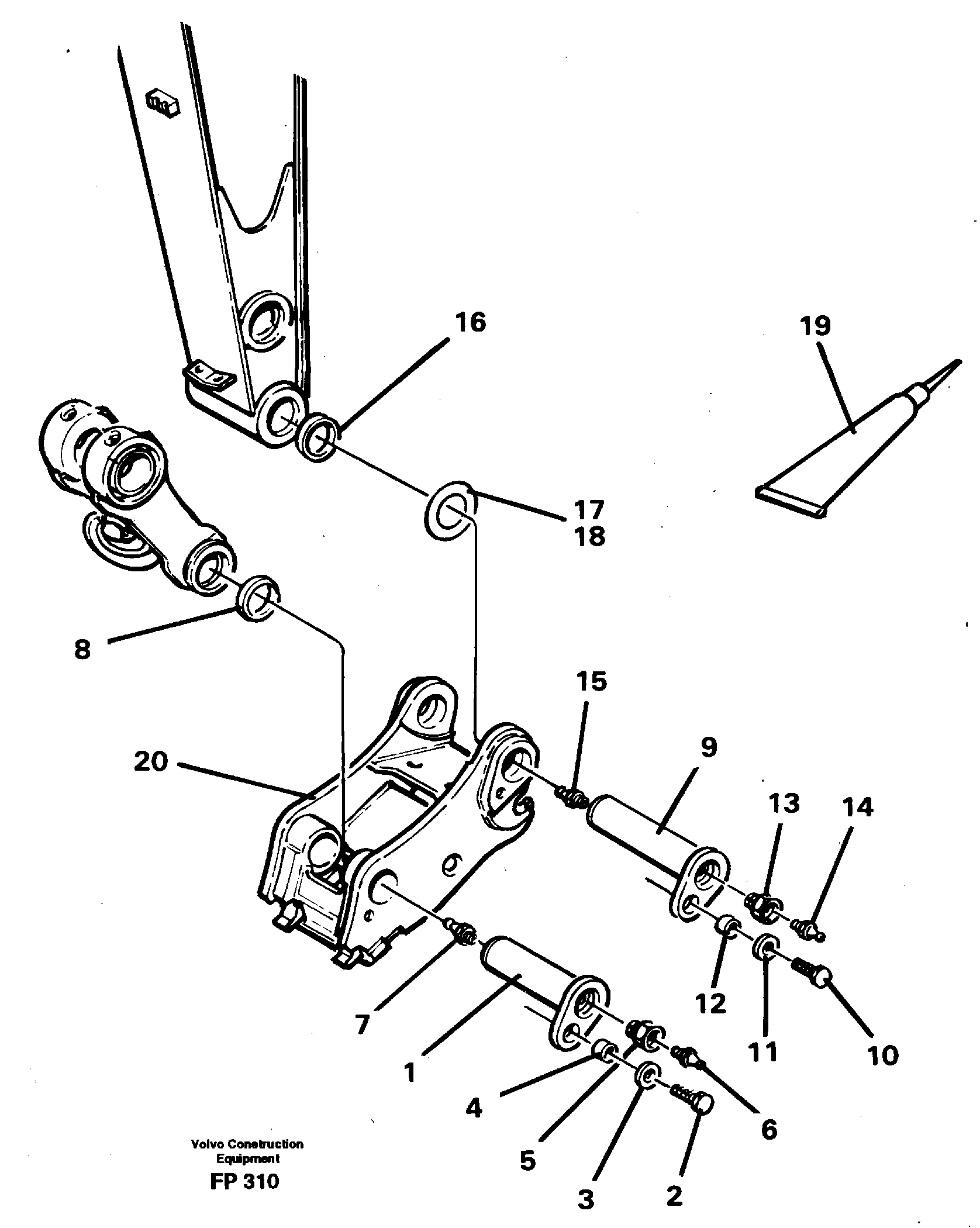 Схема запчастей Volvo EW150C - 10550 Attachements, dipper arm-quickfit EW150C ?KERMAN ?KERMAN EW150C SER NO - 688