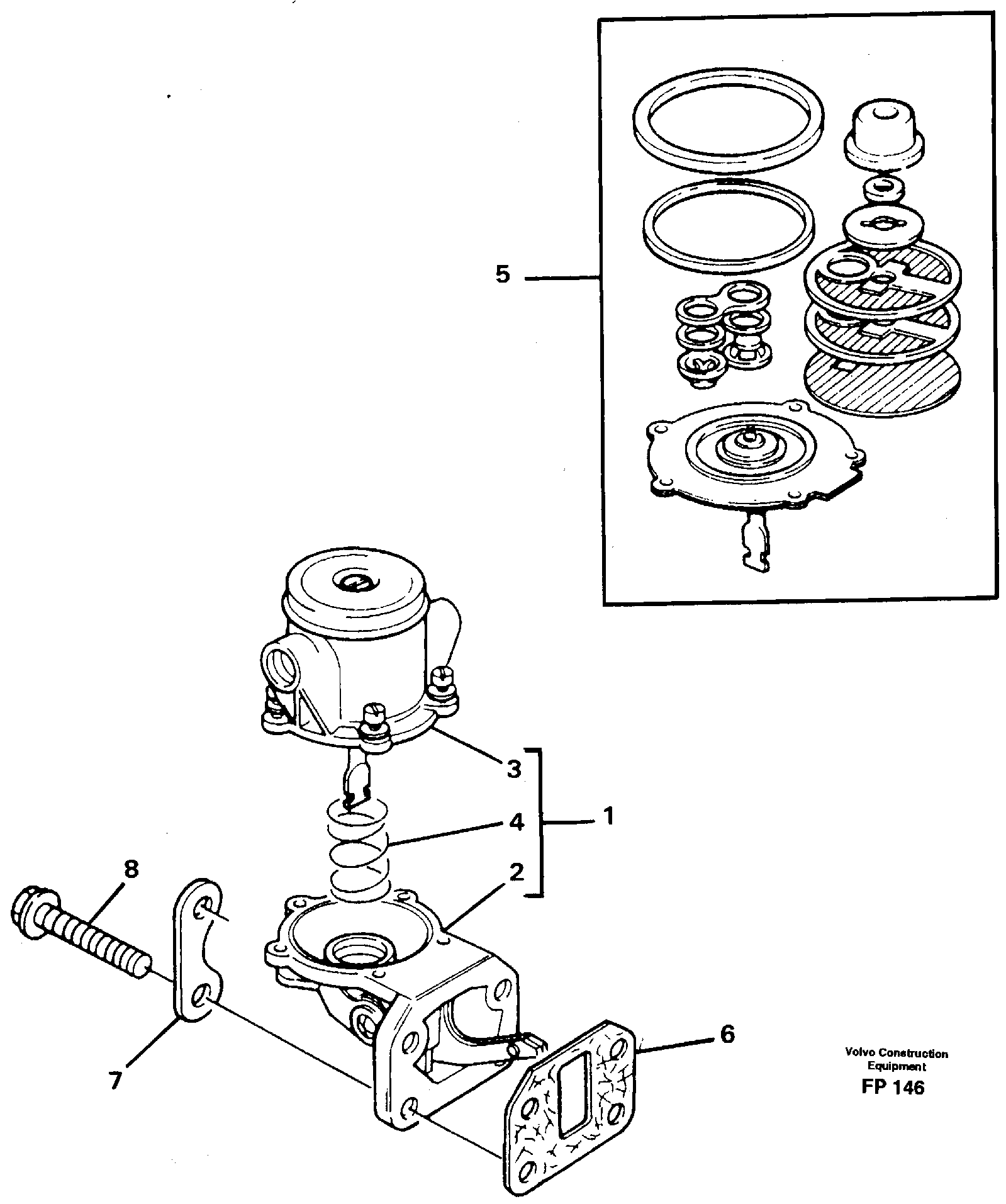 Схема запчастей Volvo EW150C - 31773 Fuel pump EW150C ?KERMAN ?KERMAN EW150C SER NO - 688