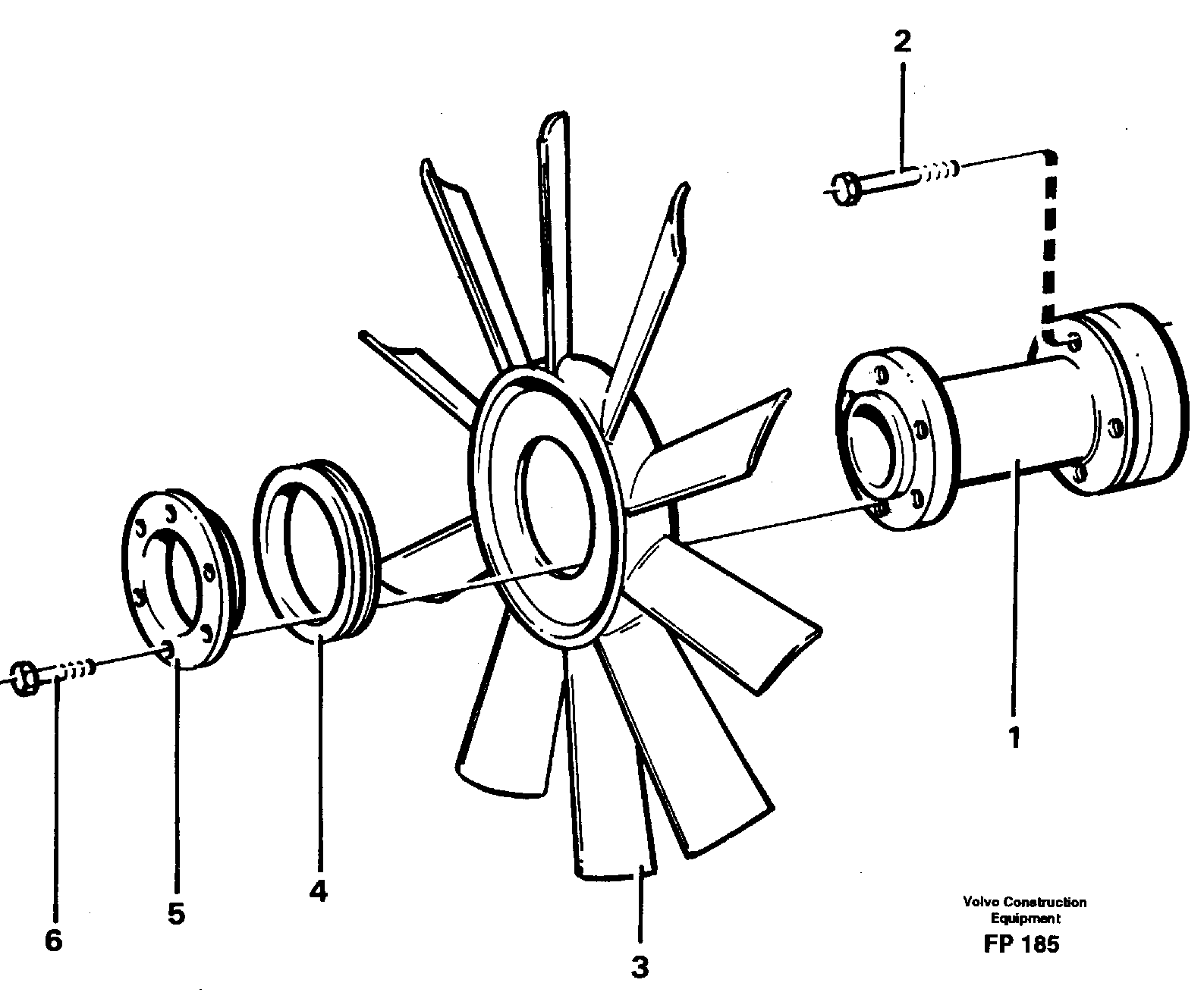 Схема запчастей Volvo EW150C - 27857 Fan EW150C ?KERMAN ?KERMAN EW150C SER NO - 688