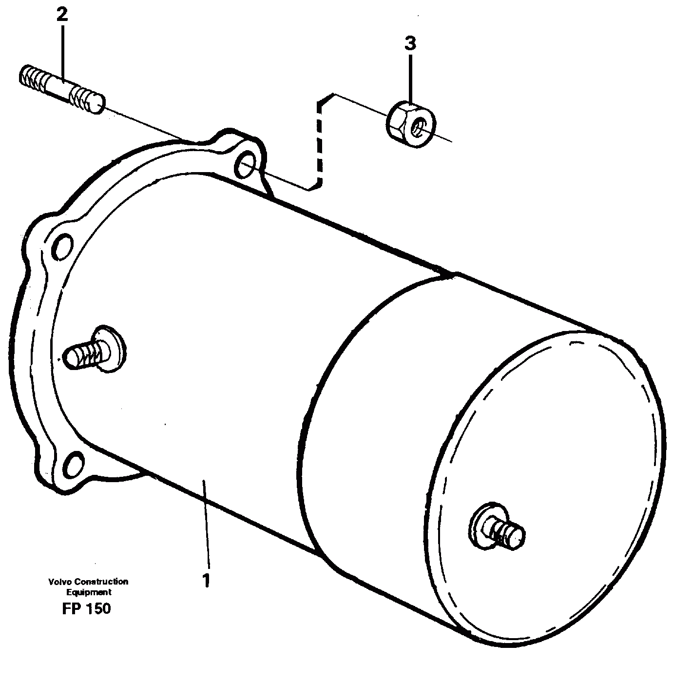 Схема запчастей Volvo EW150C - 26416 Starter motor, mounting EW150C ?KERMAN ?KERMAN EW150C SER NO - 688