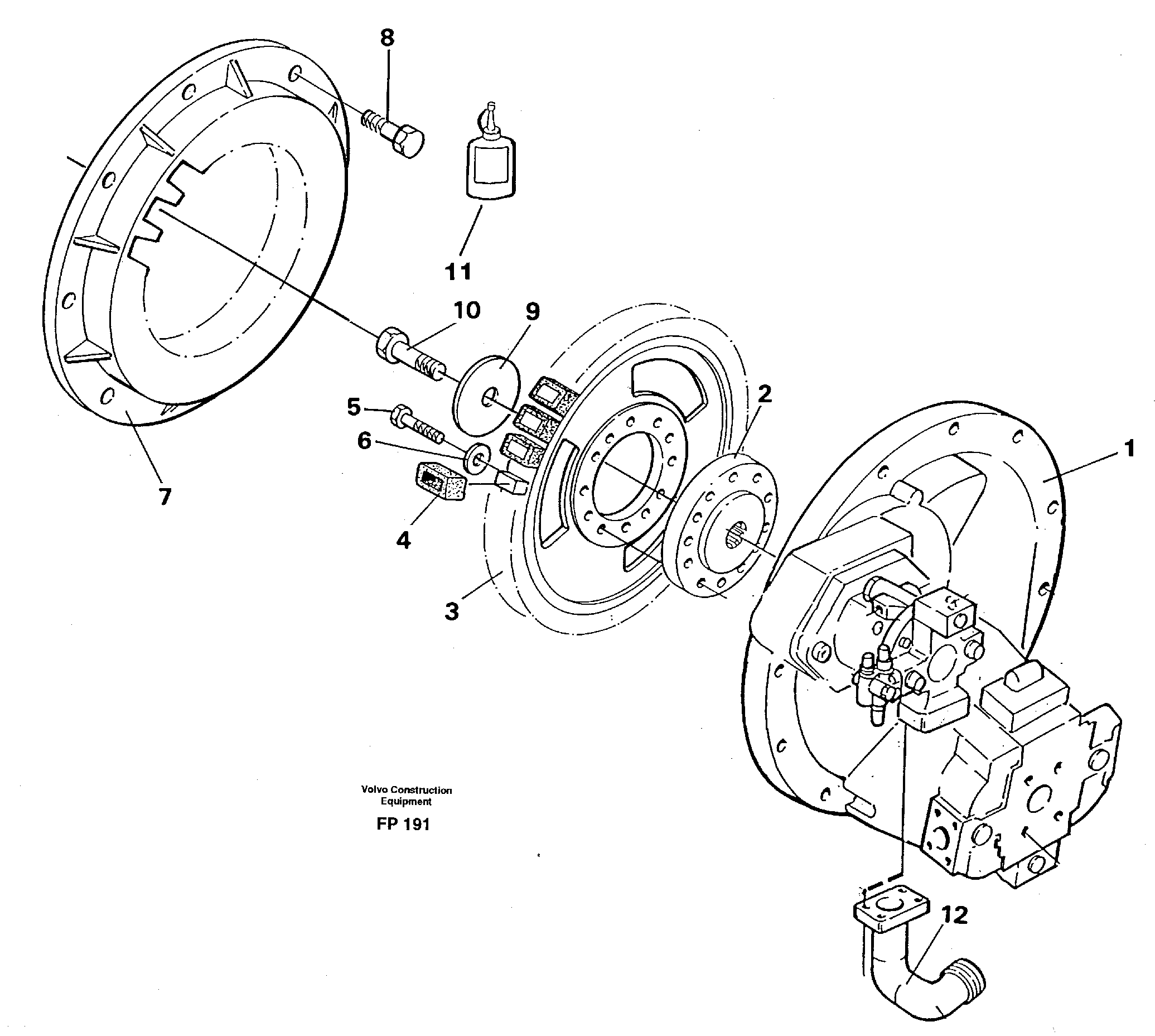 Схема запчастей Volvo EW150C - 39790 Pump gear box EW150C ?KERMAN ?KERMAN EW150C SER NO - 688