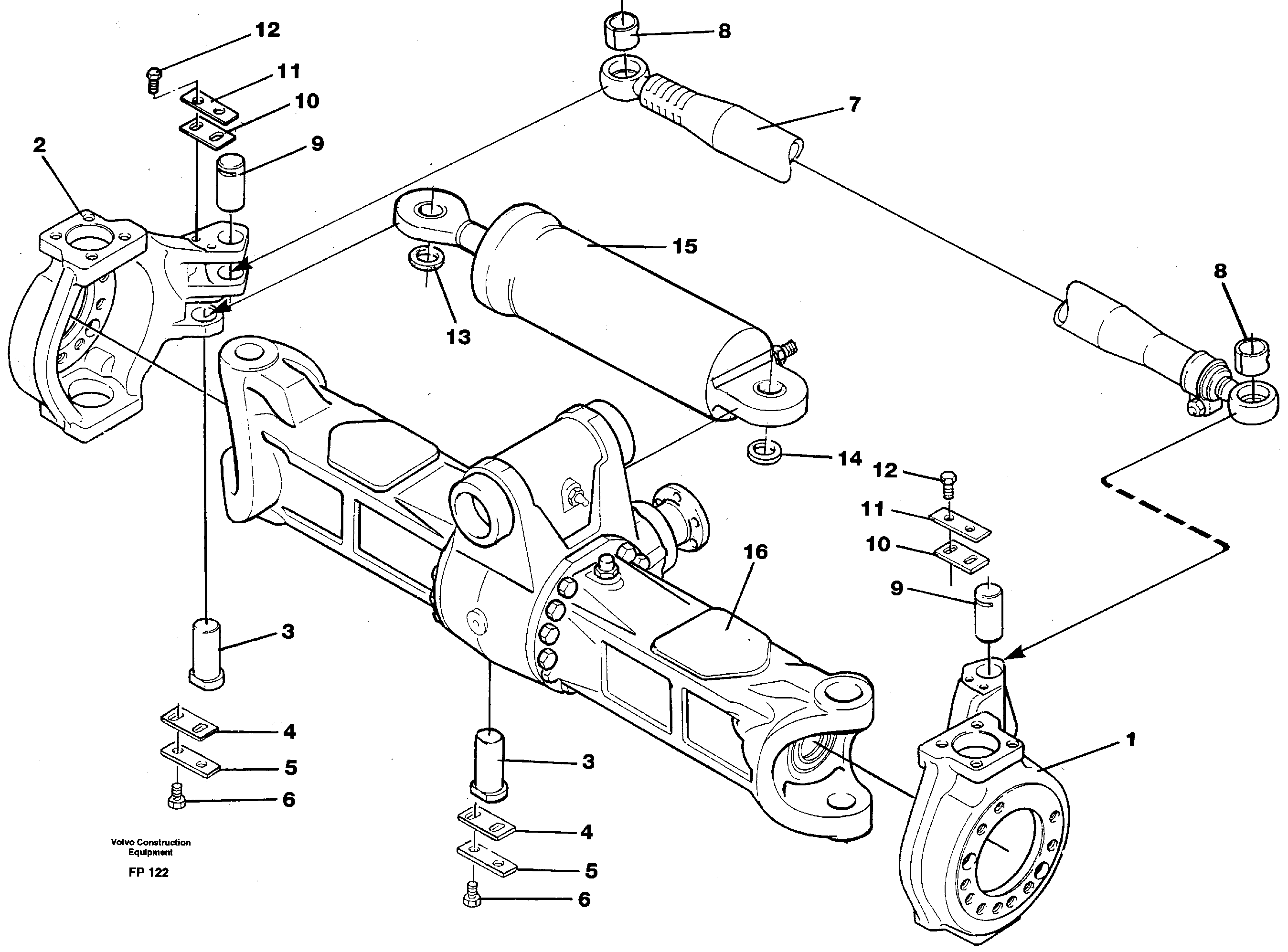 Схема запчастей Volvo EW150C - 41811 Knuckle ret and parallel stay EW150C ?KERMAN ?KERMAN EW150C SER NO - 688