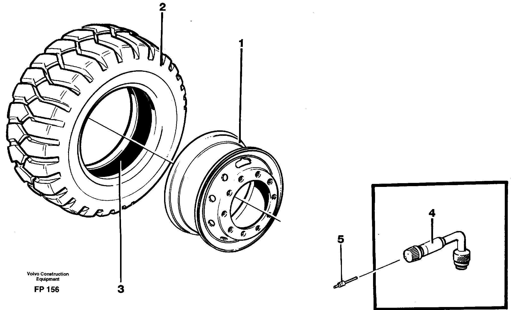 Схема запчастей Volvo EW150C - 43761 Wheels, wide-base EW150C ?KERMAN ?KERMAN EW150C SER NO - 688