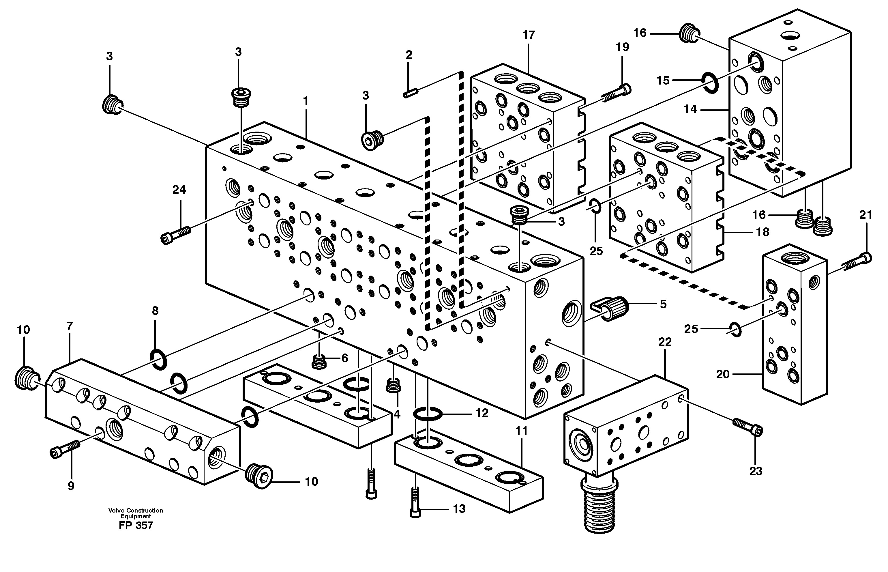 Схема запчастей Volvo EW150C - 66707 Main valve assembly, assembly block EW150C ?KERMAN ?KERMAN EW150C SER NO - 688