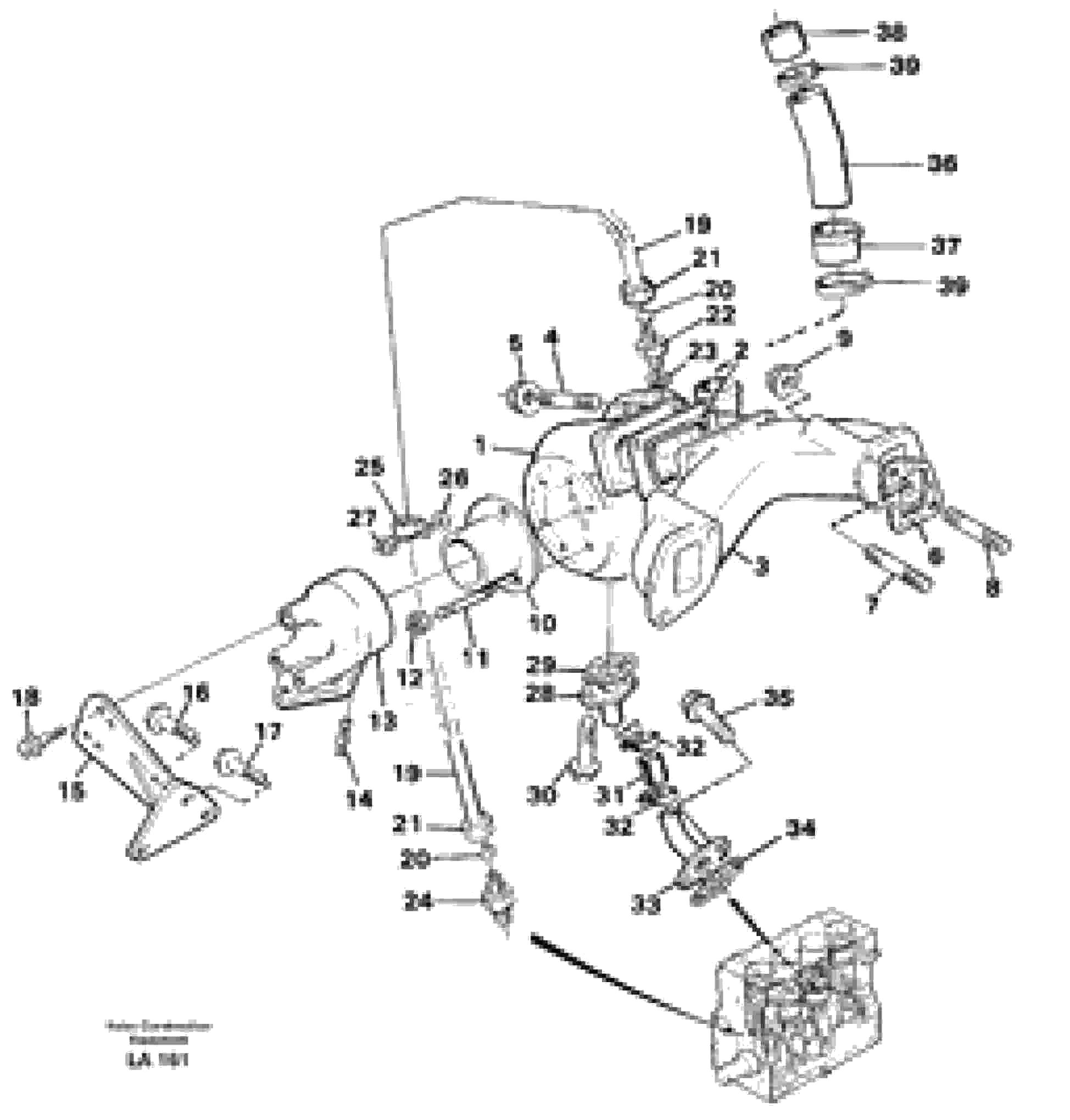 Схема запчастей Volvo EW150C - 43860 Turbocharger with exhaustmanifold EW150C SER NO 689-