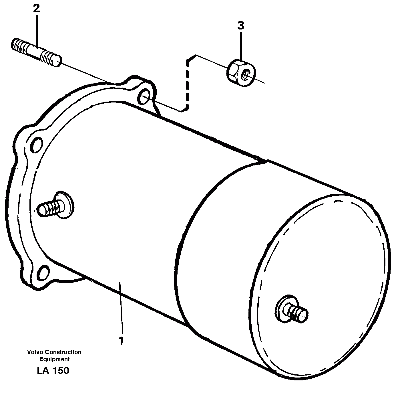 Схема запчастей Volvo EW150C - 34673 Starter motor, mounting EW150C SER NO 689-