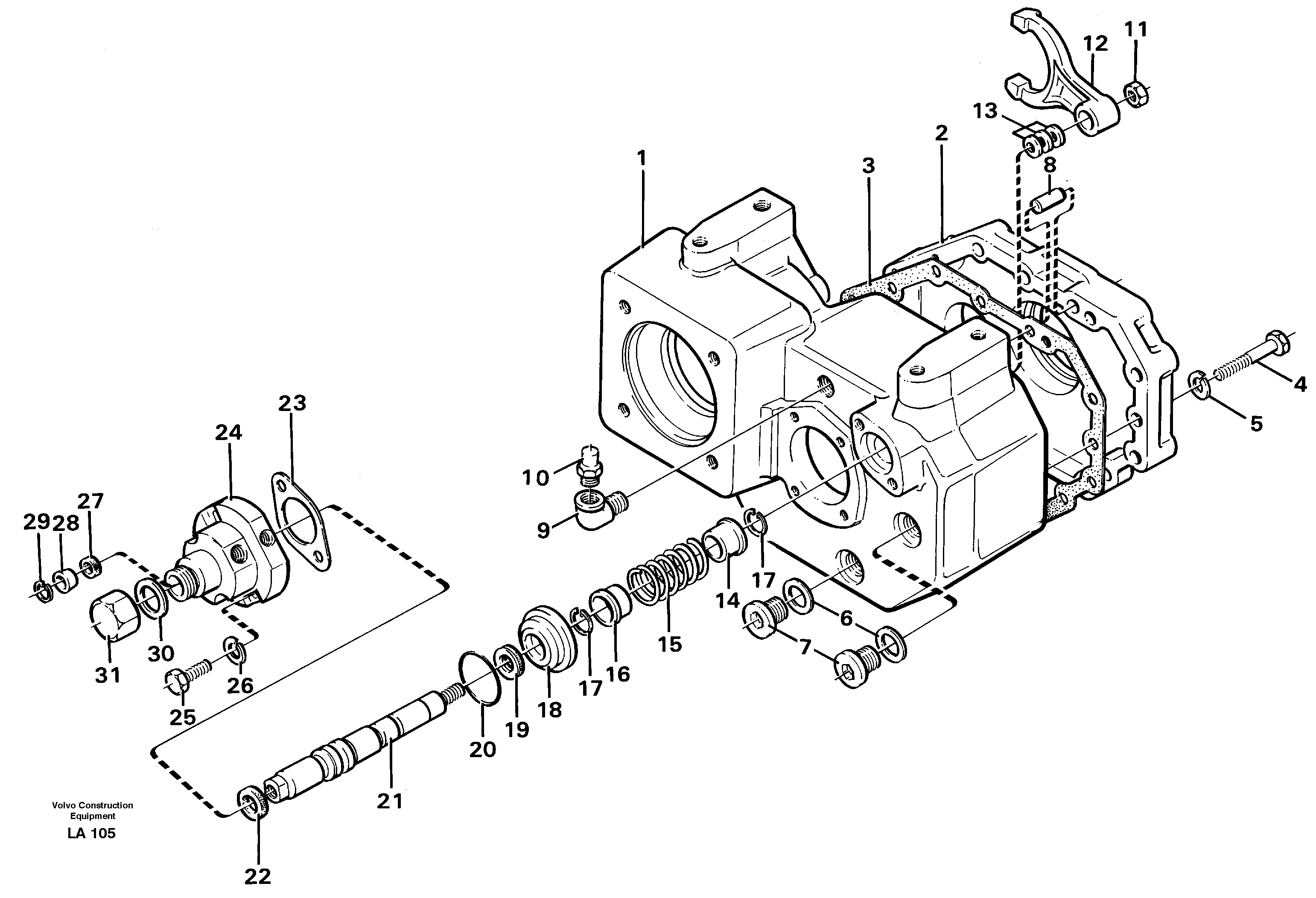 Схема запчастей Volvo EW150C - 92878 Gear box EW150C SER NO 689-