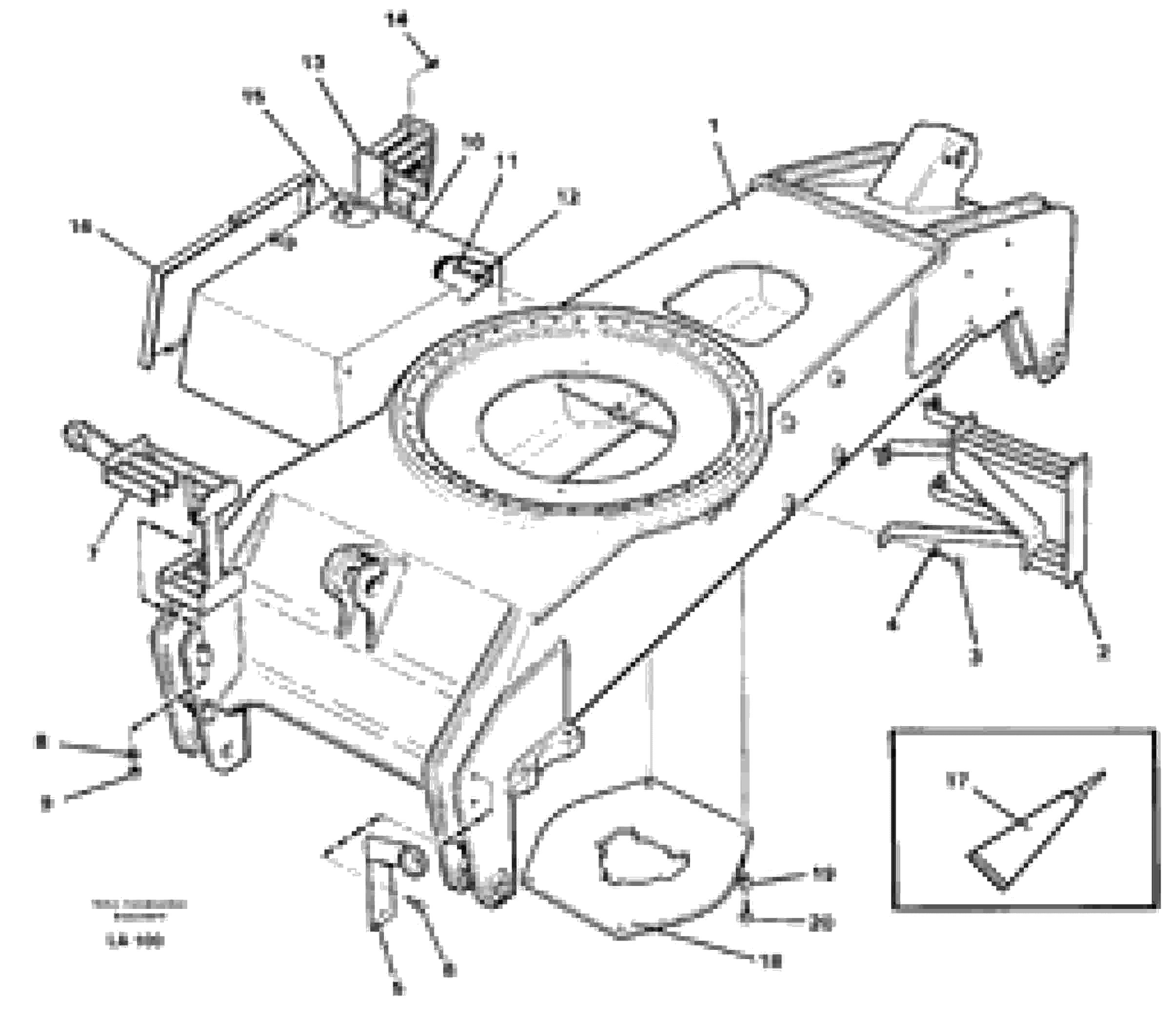 Схема запчастей Volvo EW150C - 65369 Шасси EW150C SER NO 689-