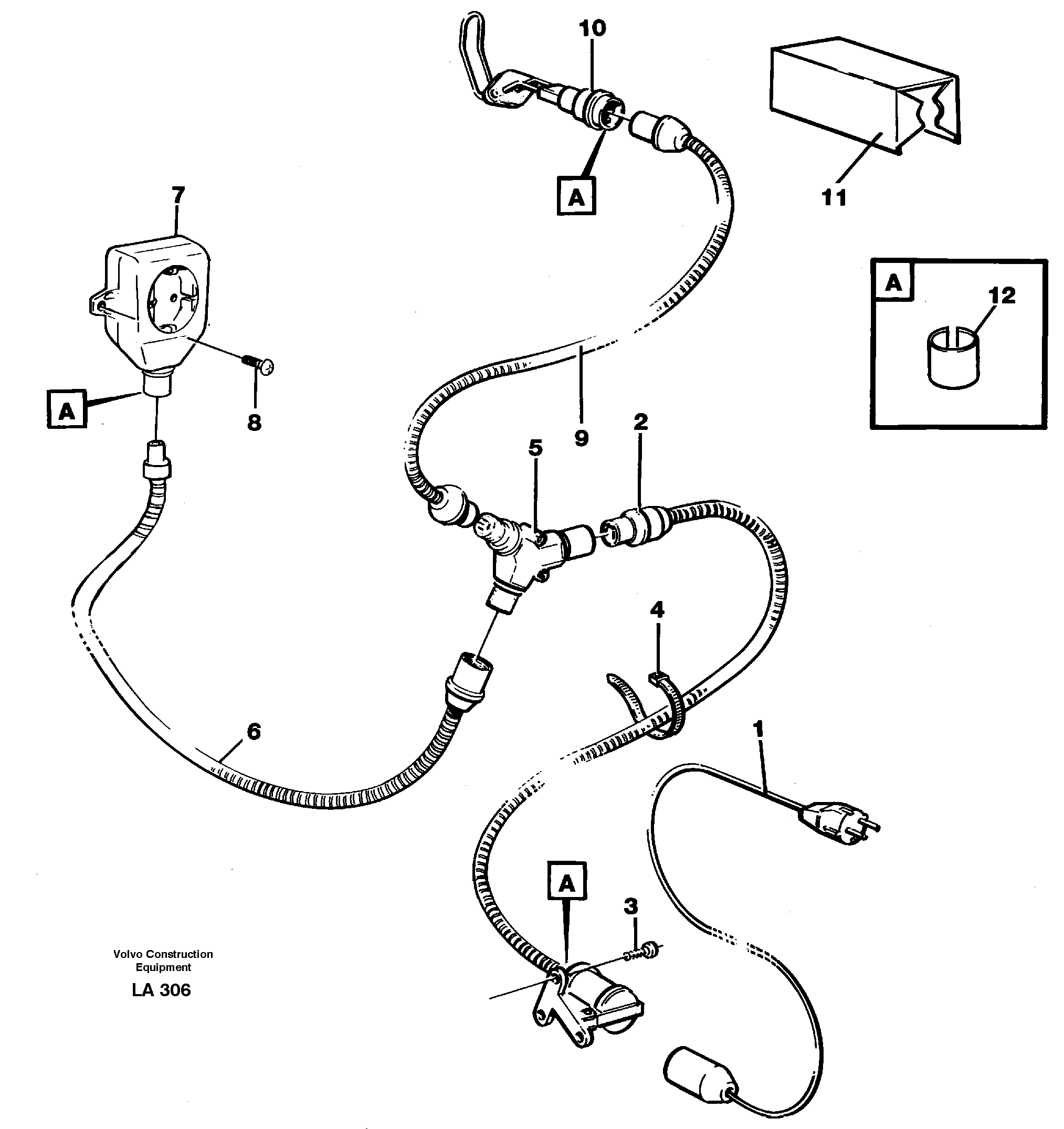 Схема запчастей Volvo EW150C - 28324 Heater outlet, engine heater EW150C SER NO 689-